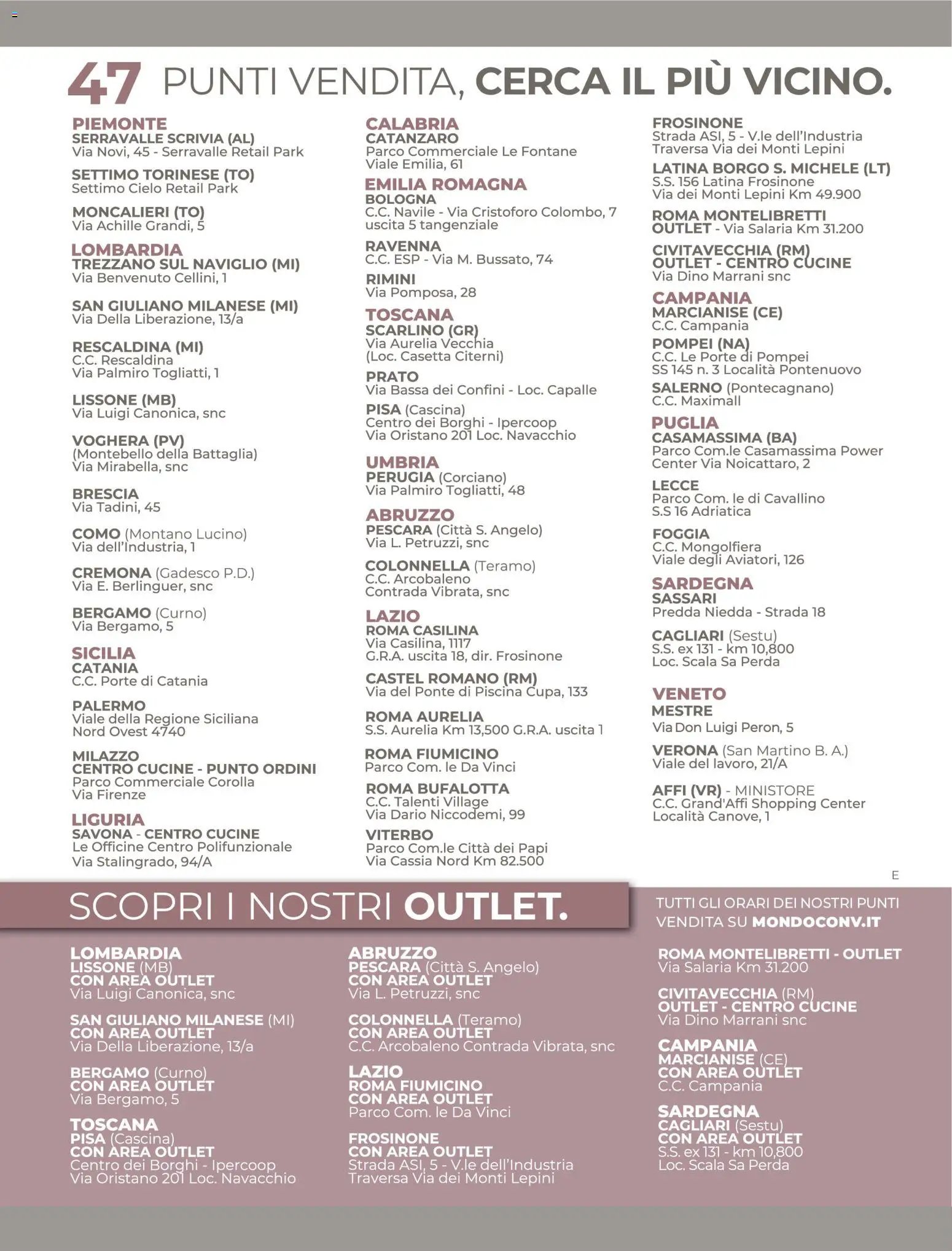Mondo Convenienza volantino