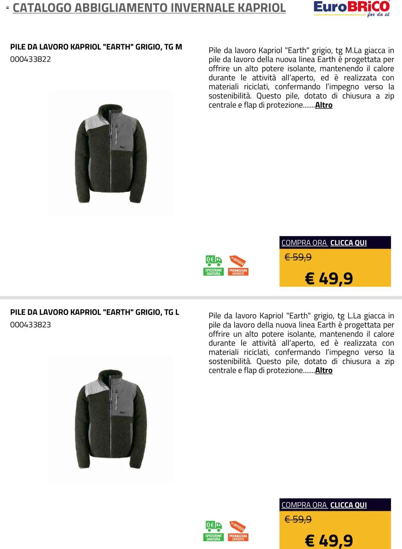 Eurobrico Abbigliamento Invernale Kapriol catalogo
