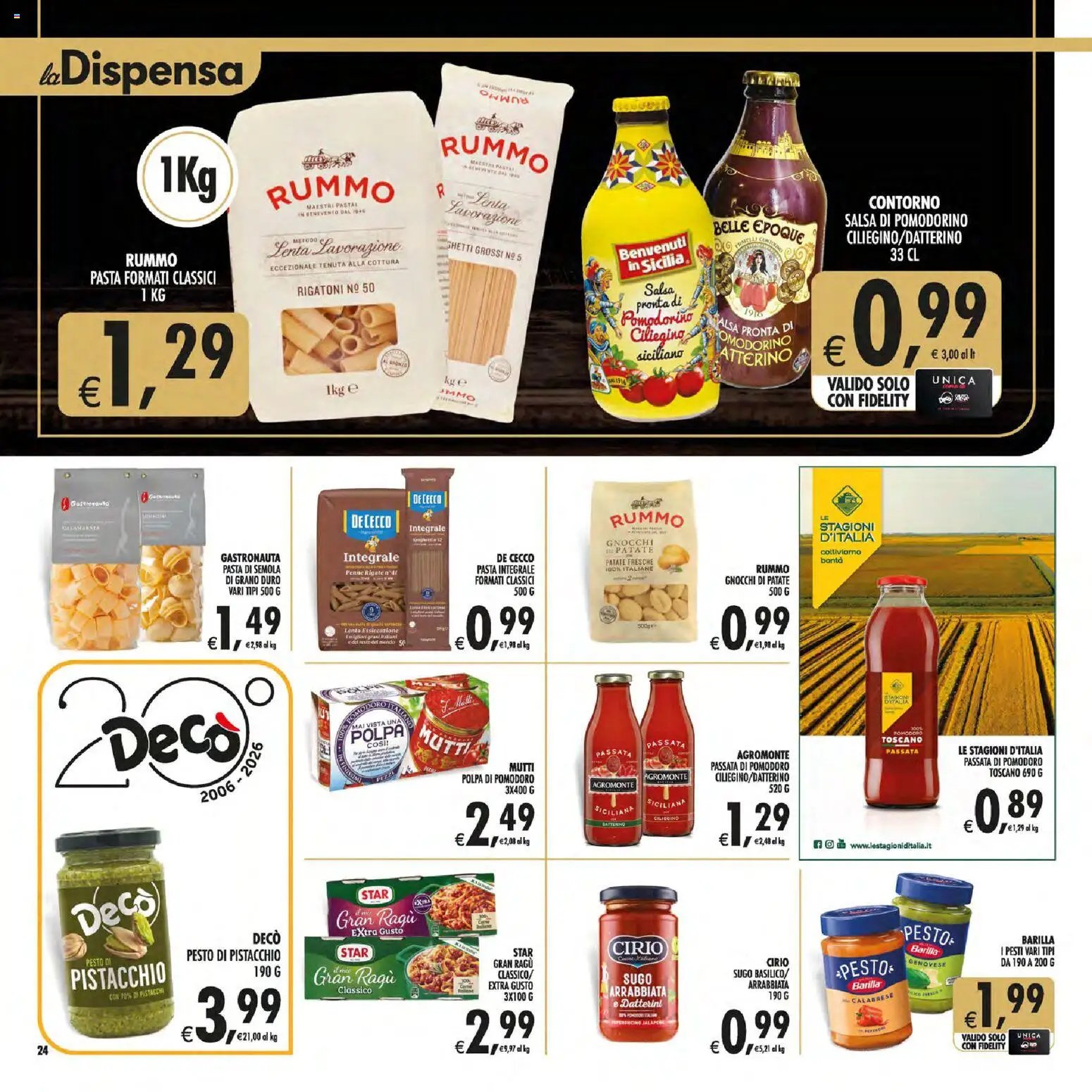 Decò volantino Gourmet Sicilia