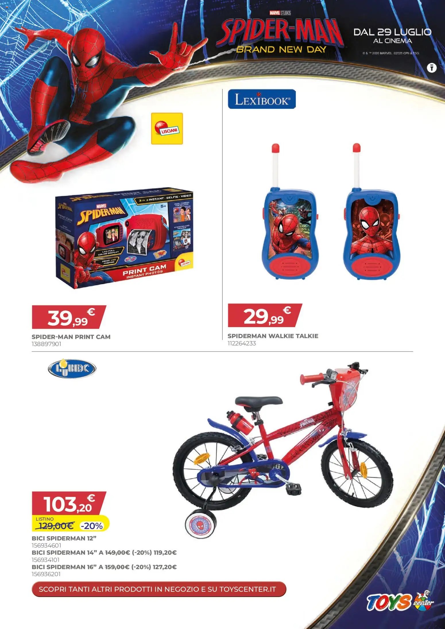 Toys Center volantino Spider-Man