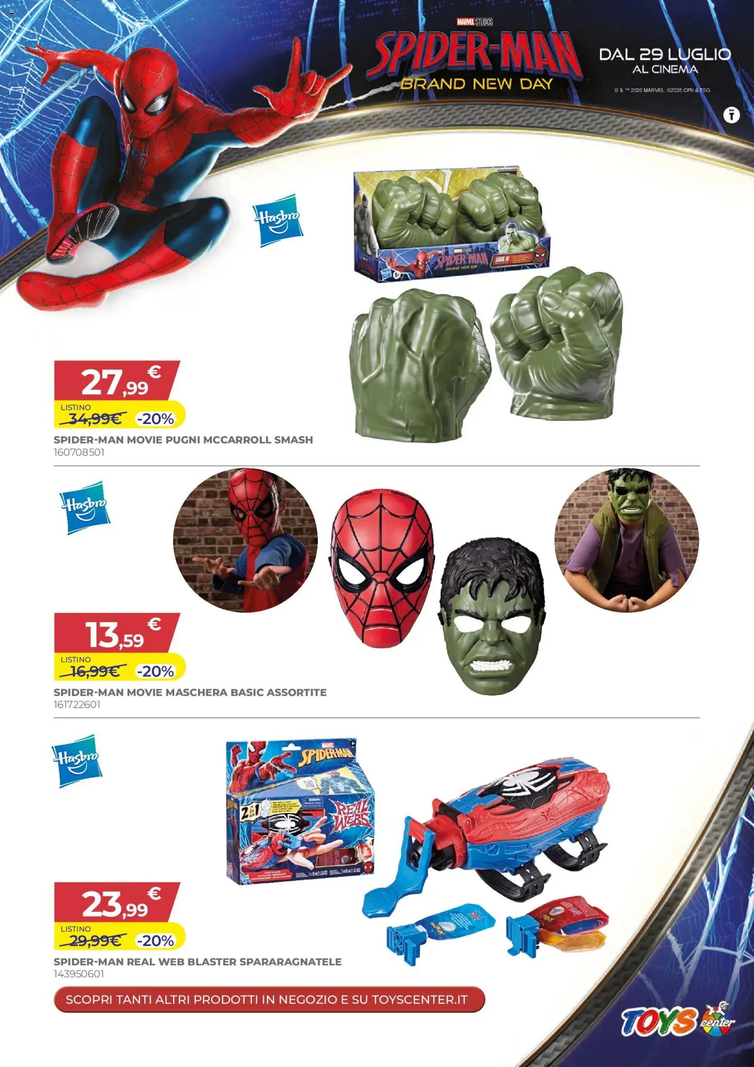 Toys Center volantino Spider-Man