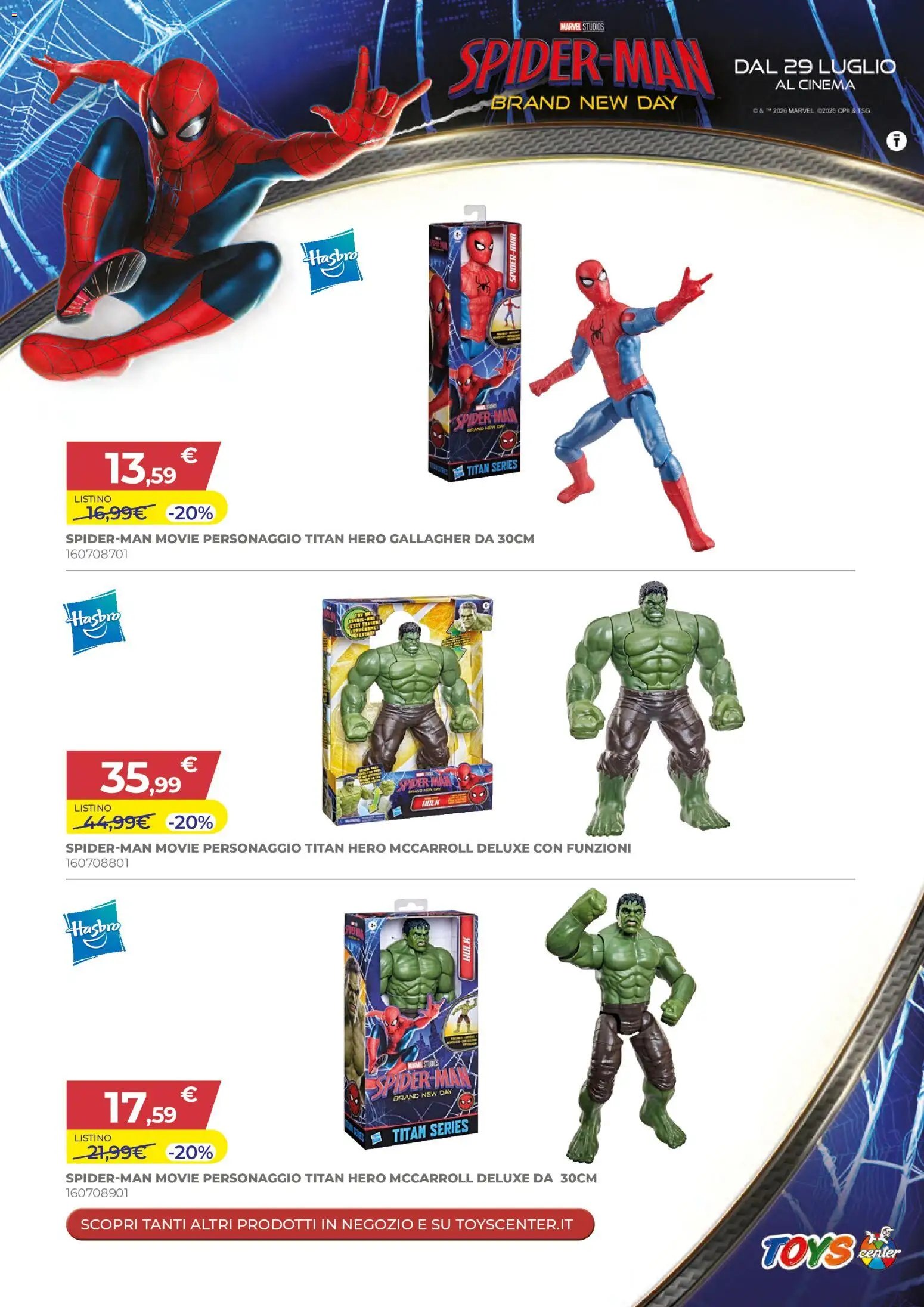 Toys Center volantino Spider-Man