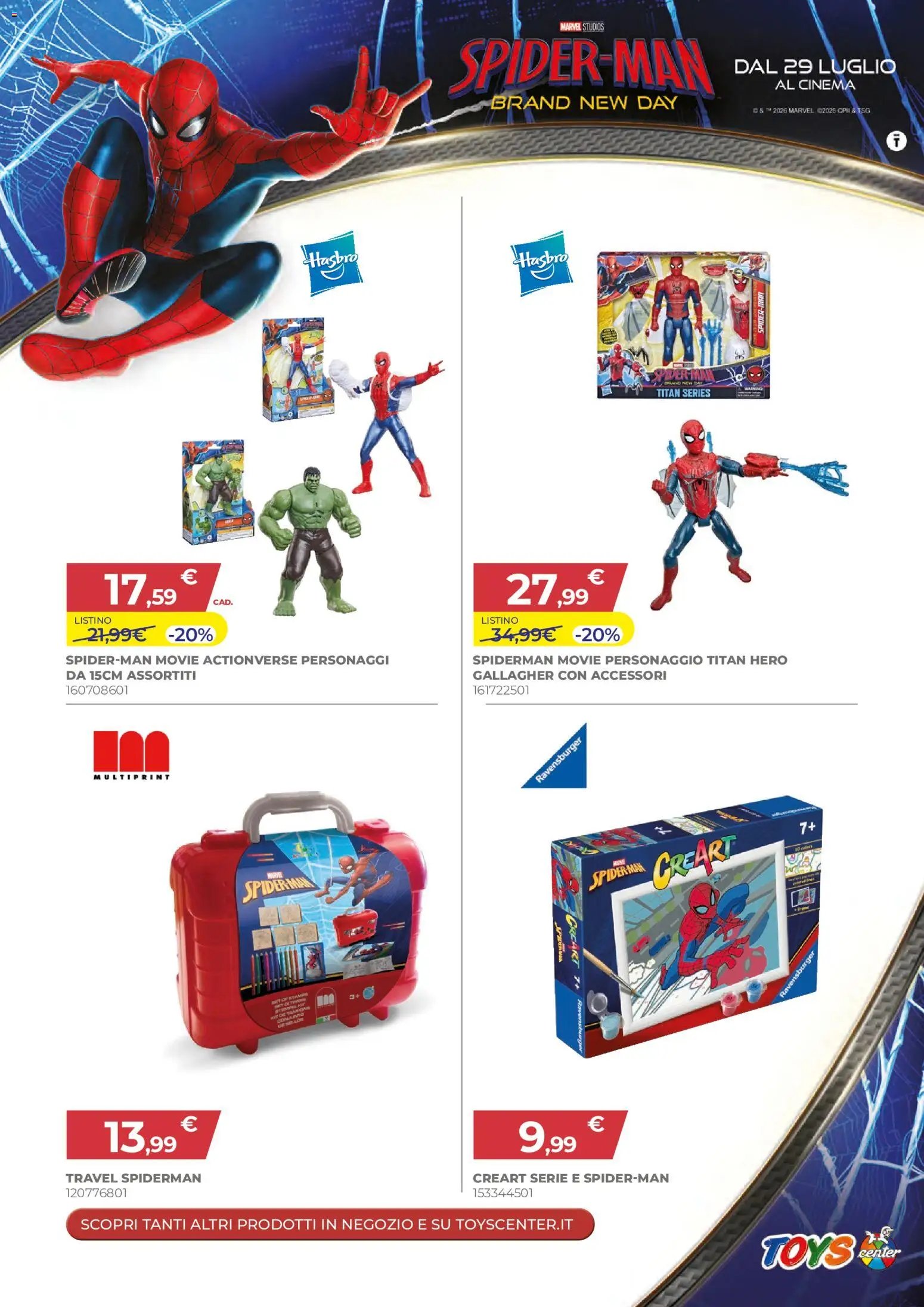 Toys Center volantino Spider-Man