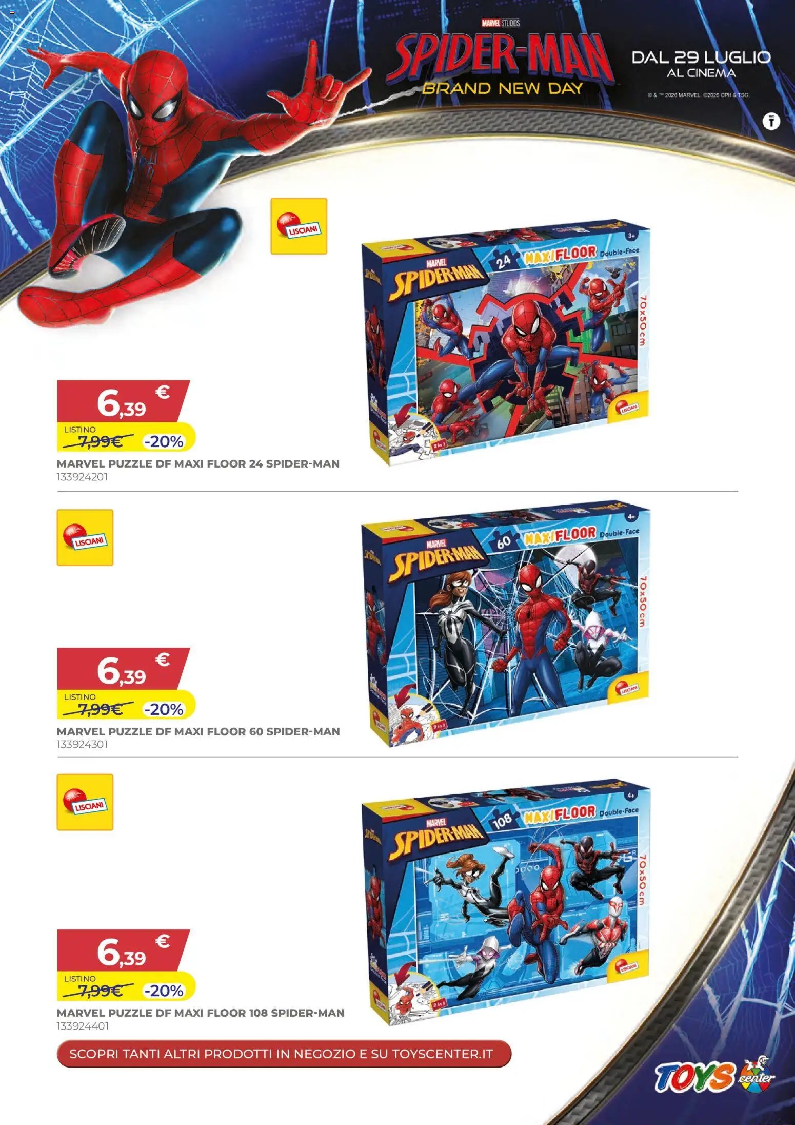 Toys Center volantino Spider-Man