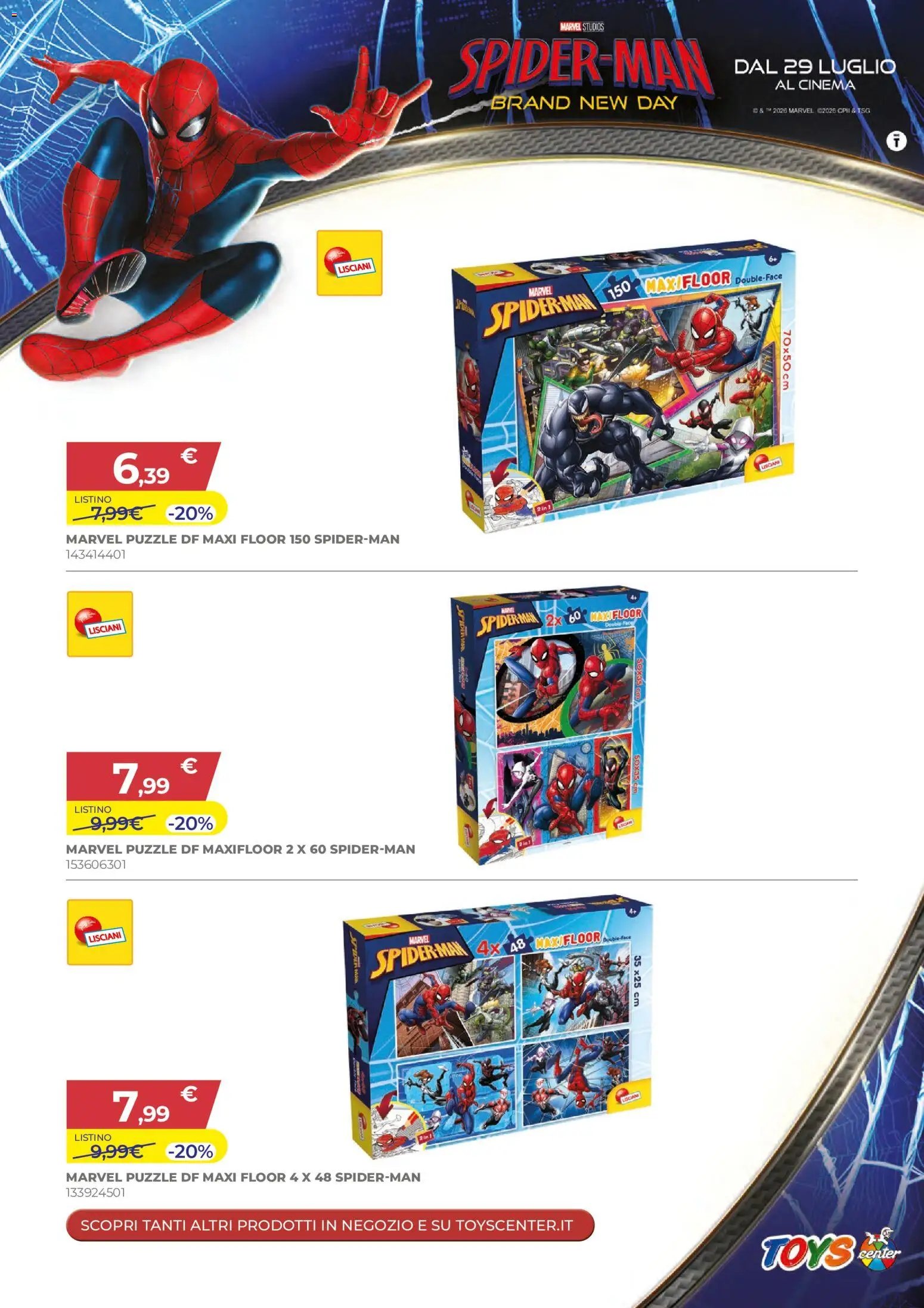 Toys Center volantino Spider-Man