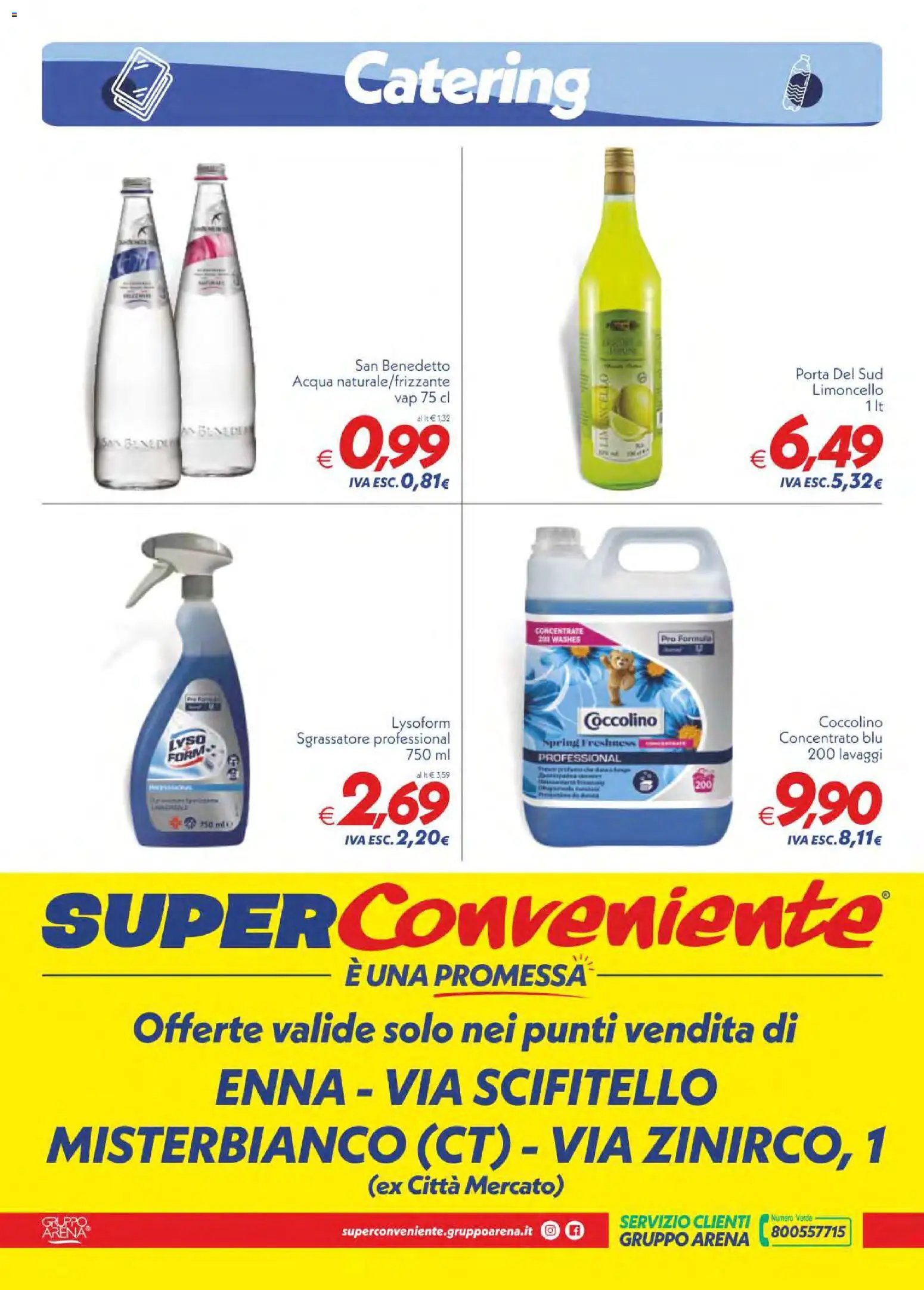 SuperConveniente volantino Catering Enna, Misterbianco