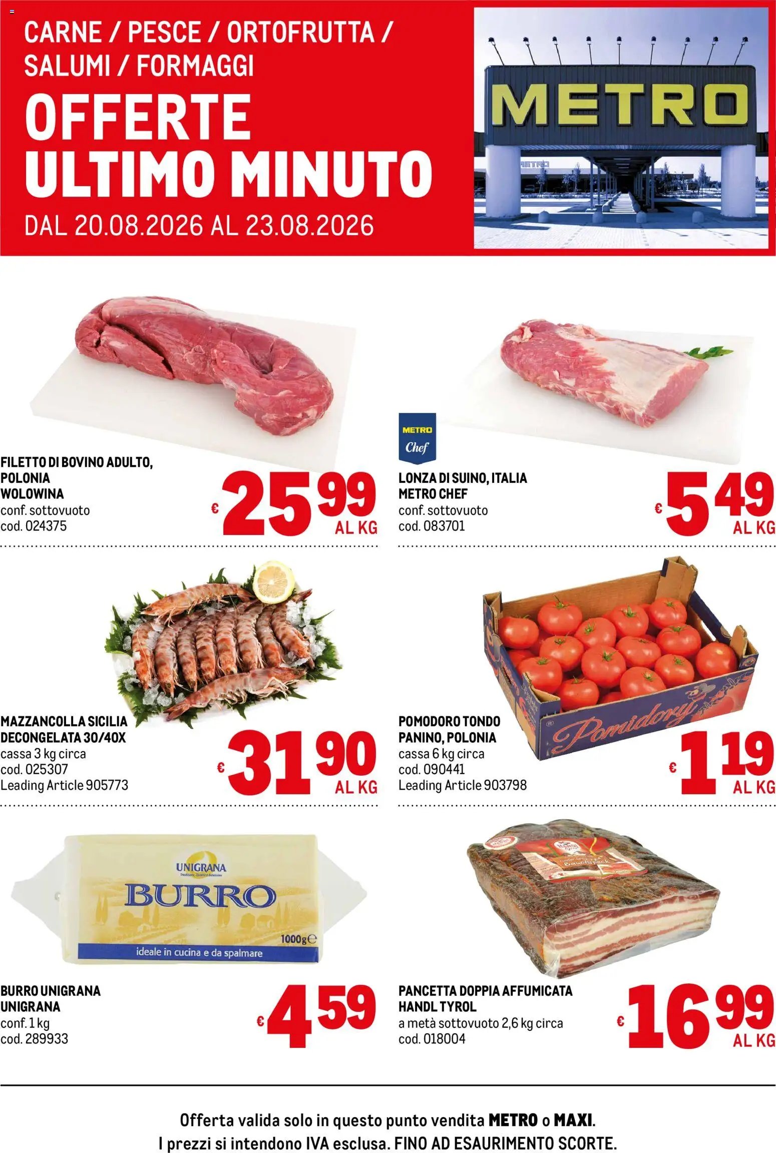 Metro volantino Offerte freschissimi