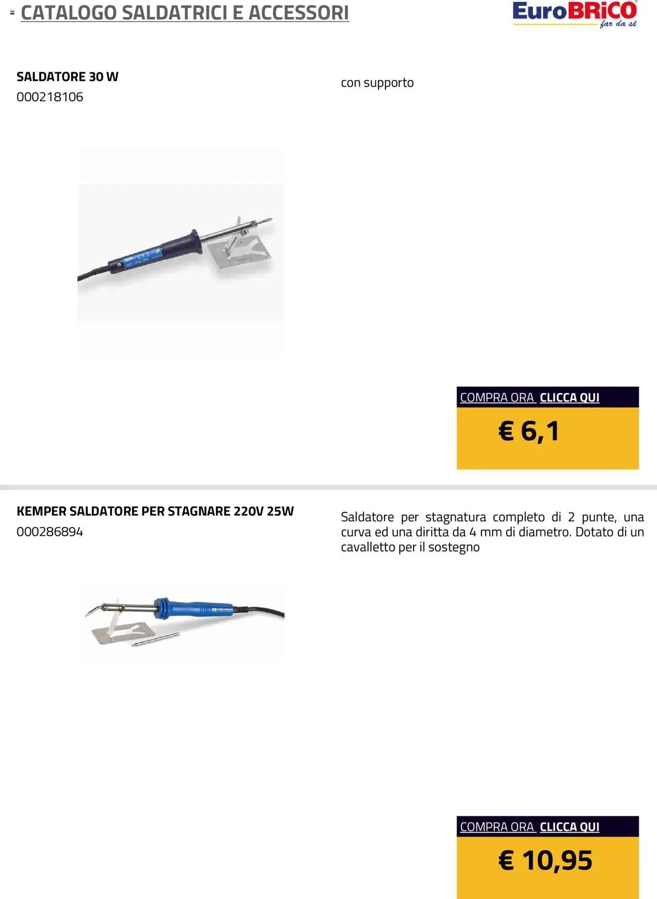 Eurobrico Saldatrici e accessori catalogo