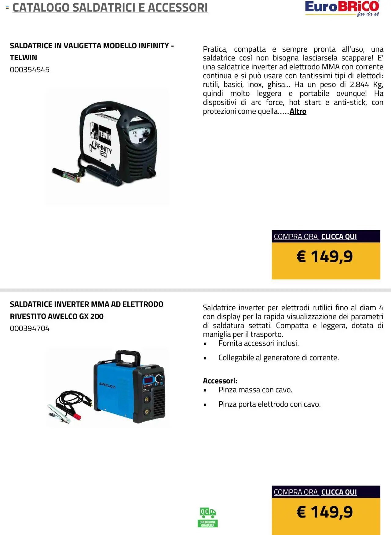 Eurobrico Saldatrici e accessori catalogo