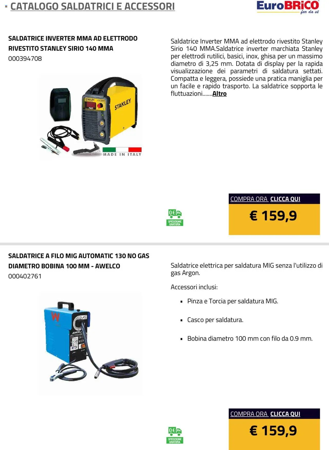Eurobrico Saldatrici e accessori catalogo