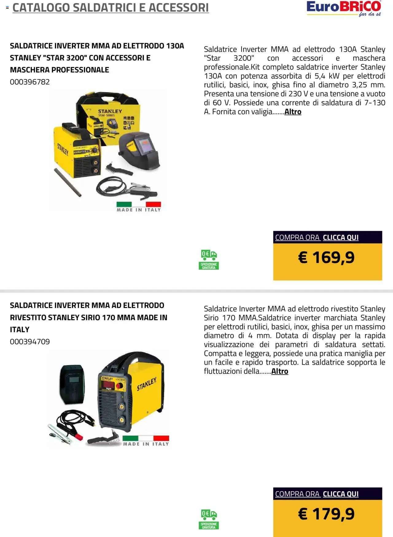 Eurobrico Saldatrici e accessori catalogo