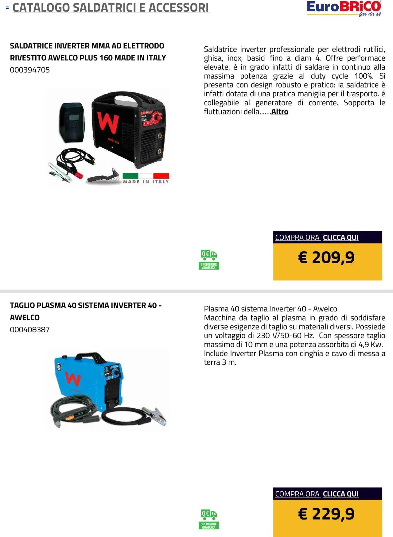 Eurobrico Saldatrici e accessori catalogo