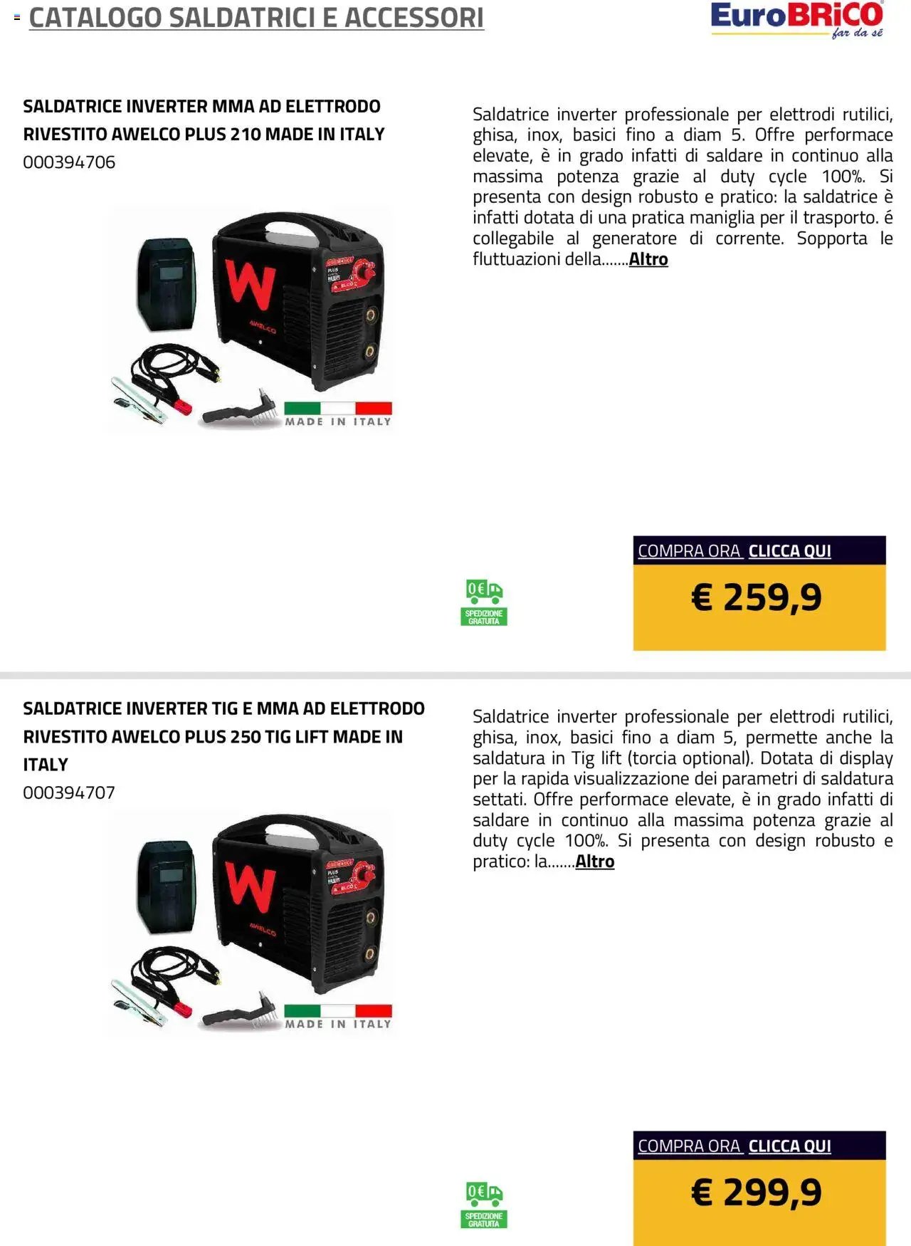 Eurobrico Saldatrici e accessori catalogo