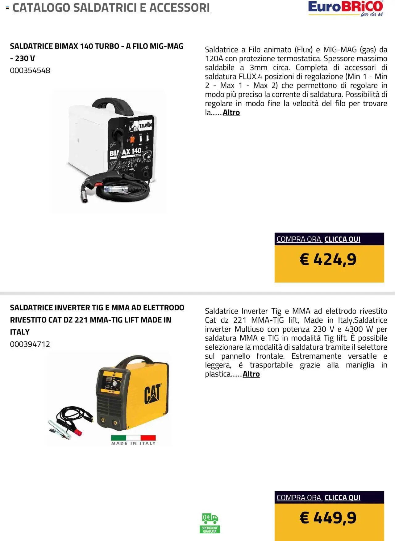 Eurobrico Saldatrici e accessori catalogo
