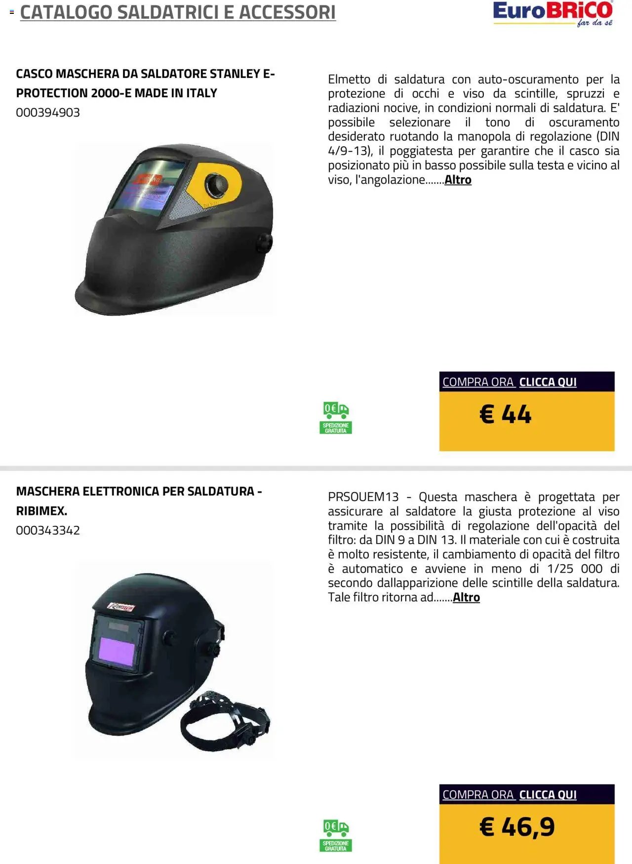 Eurobrico Saldatrici e accessori catalogo