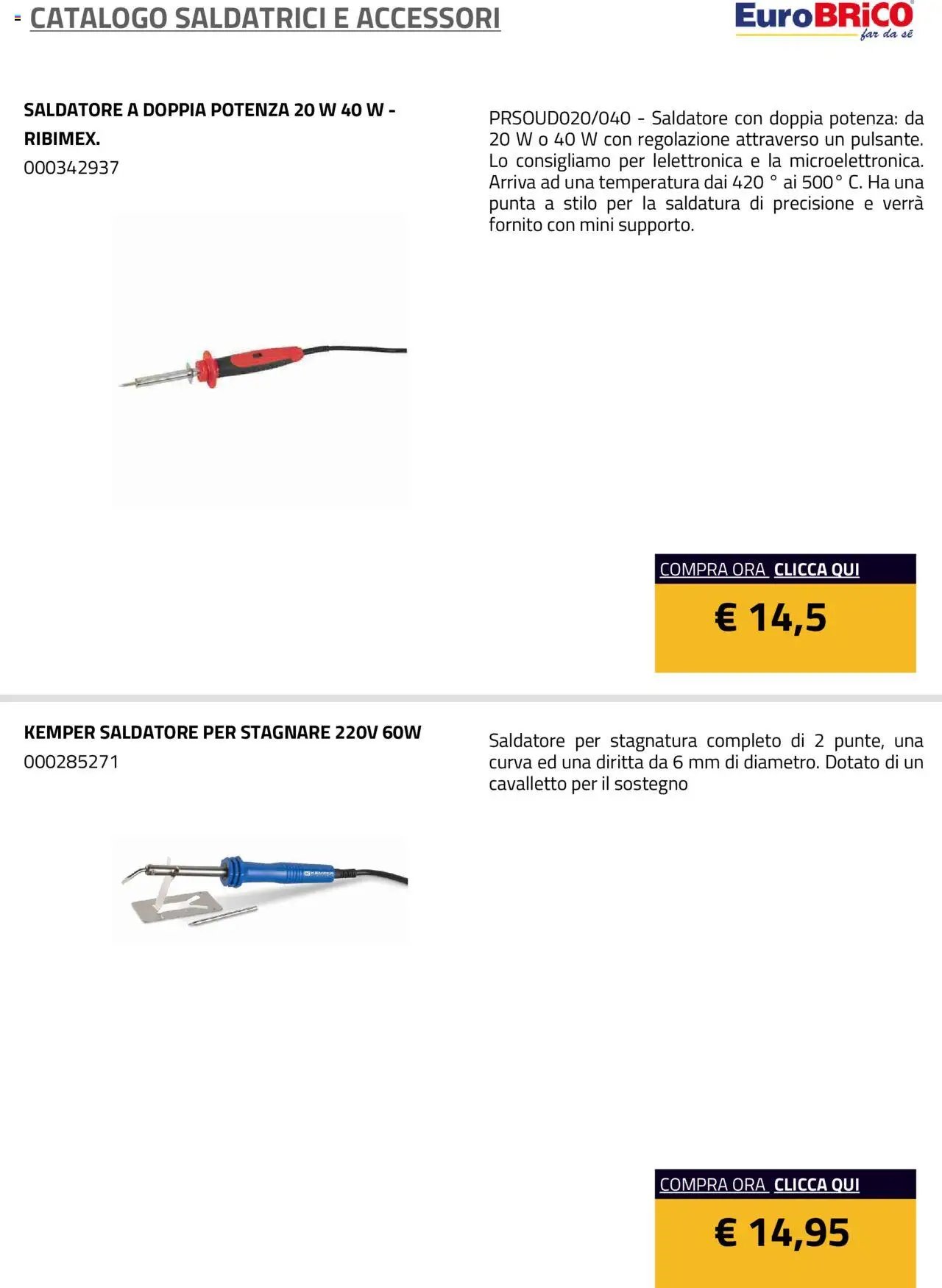 Eurobrico Saldatrici e accessori catalogo
