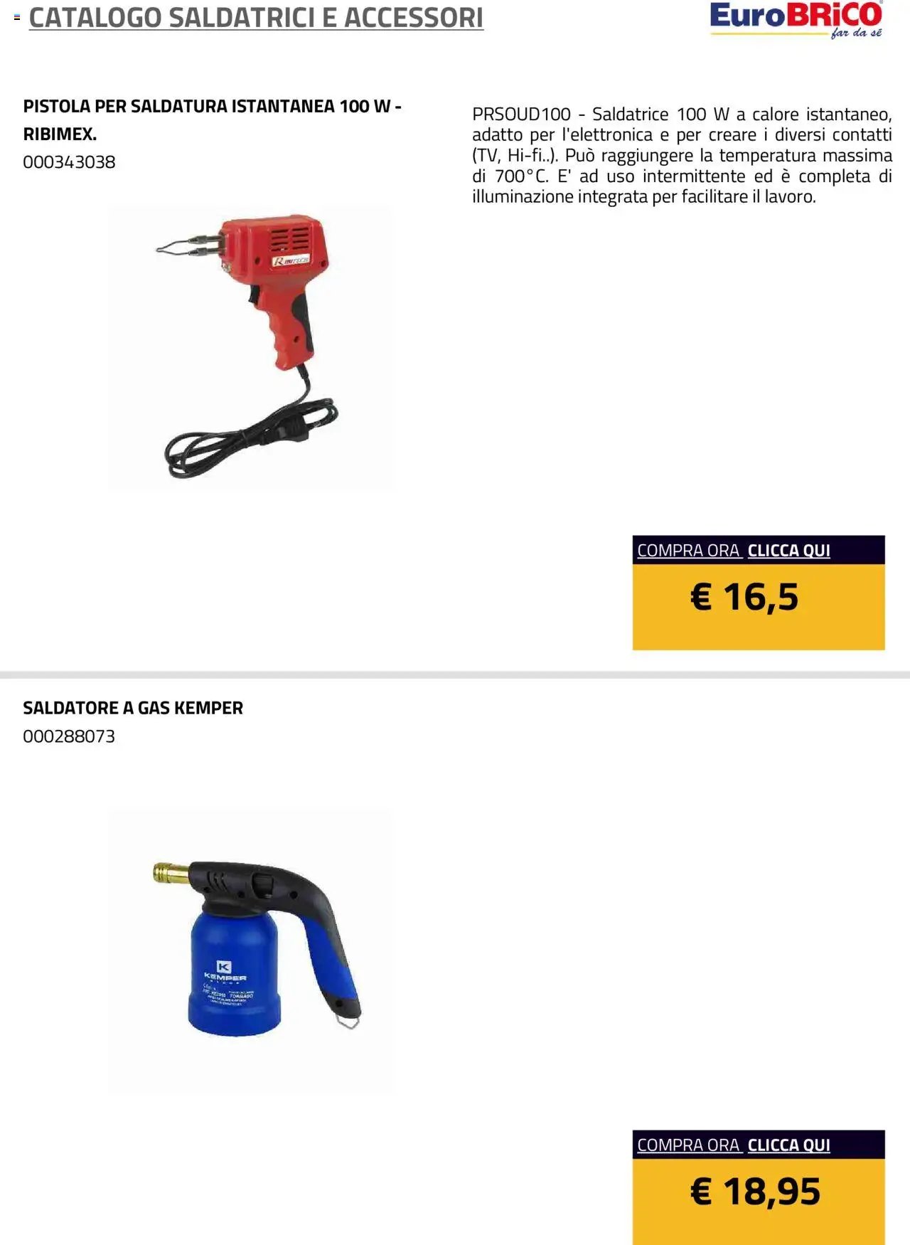 Eurobrico Saldatrici e accessori catalogo