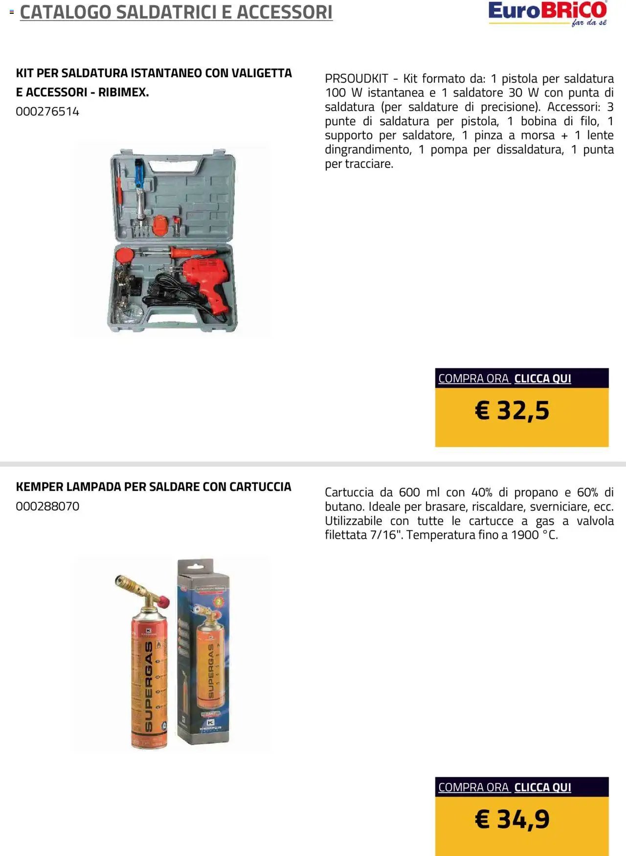Eurobrico Saldatrici e accessori catalogo