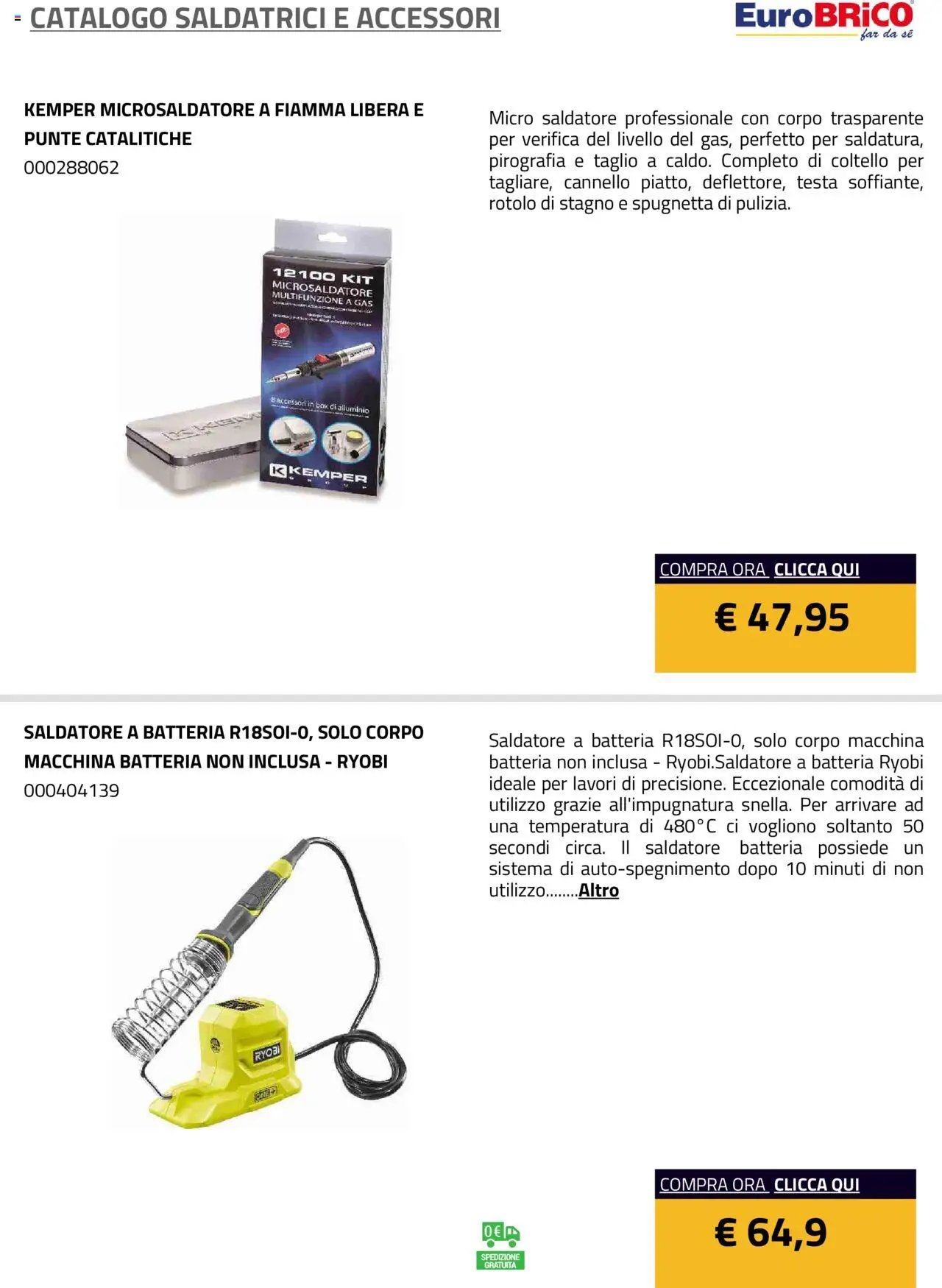 Eurobrico Saldatrici e accessori catalogo