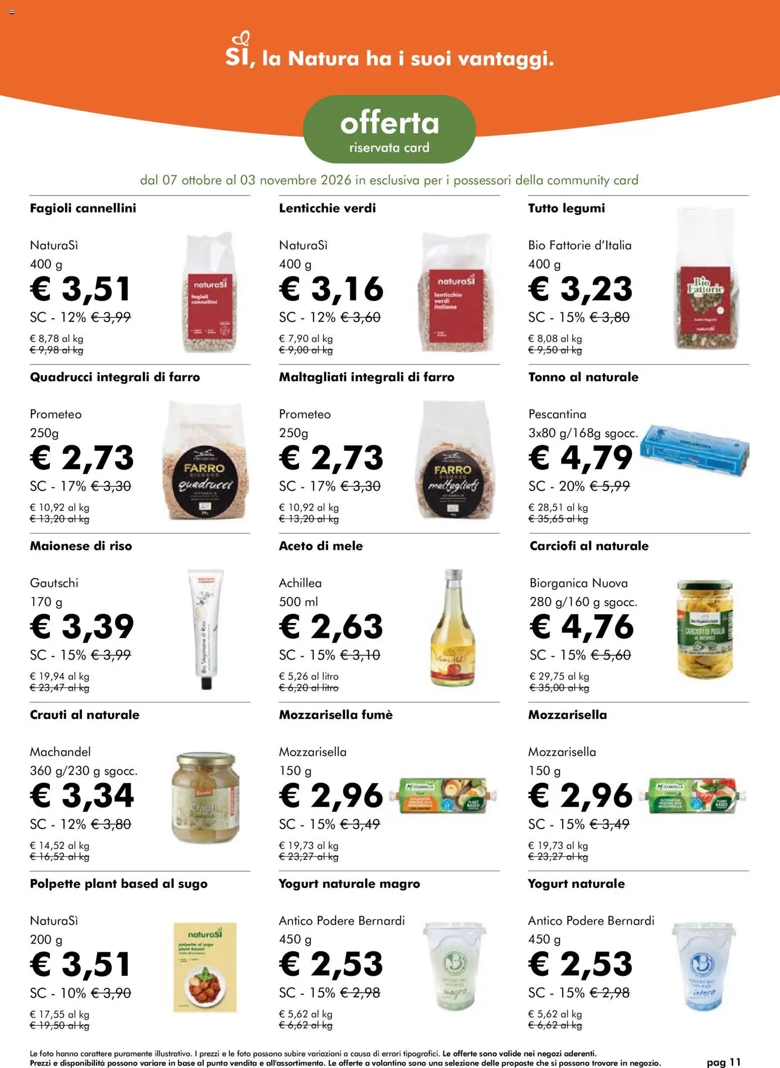 Natura Sì volantino