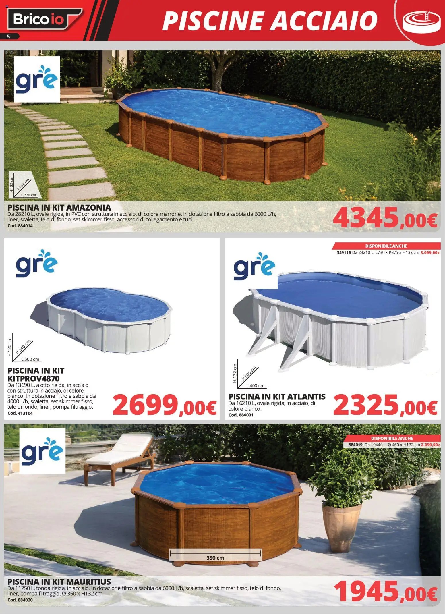 Brico io volantino Piscine