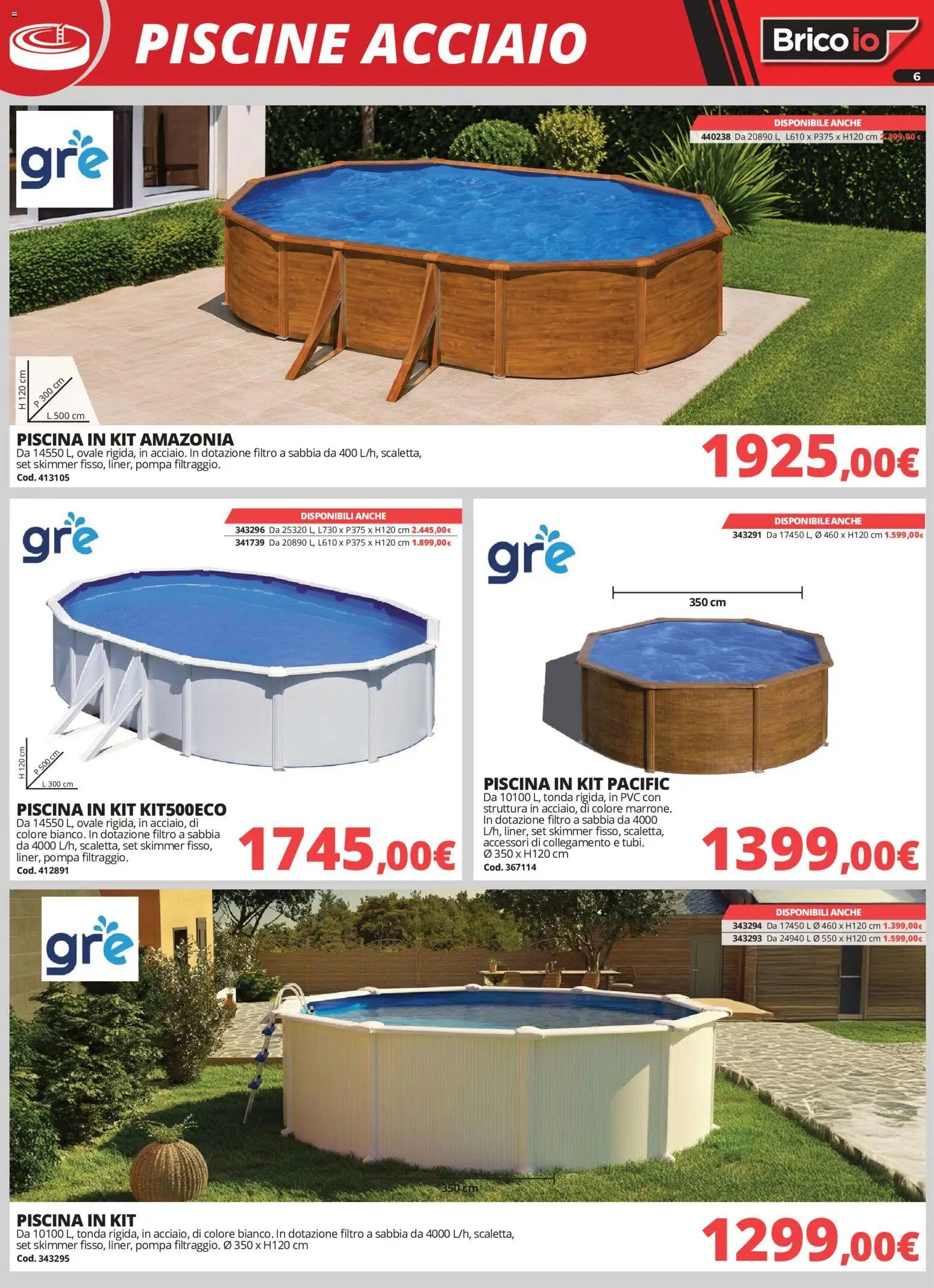 Brico io volantino Piscine