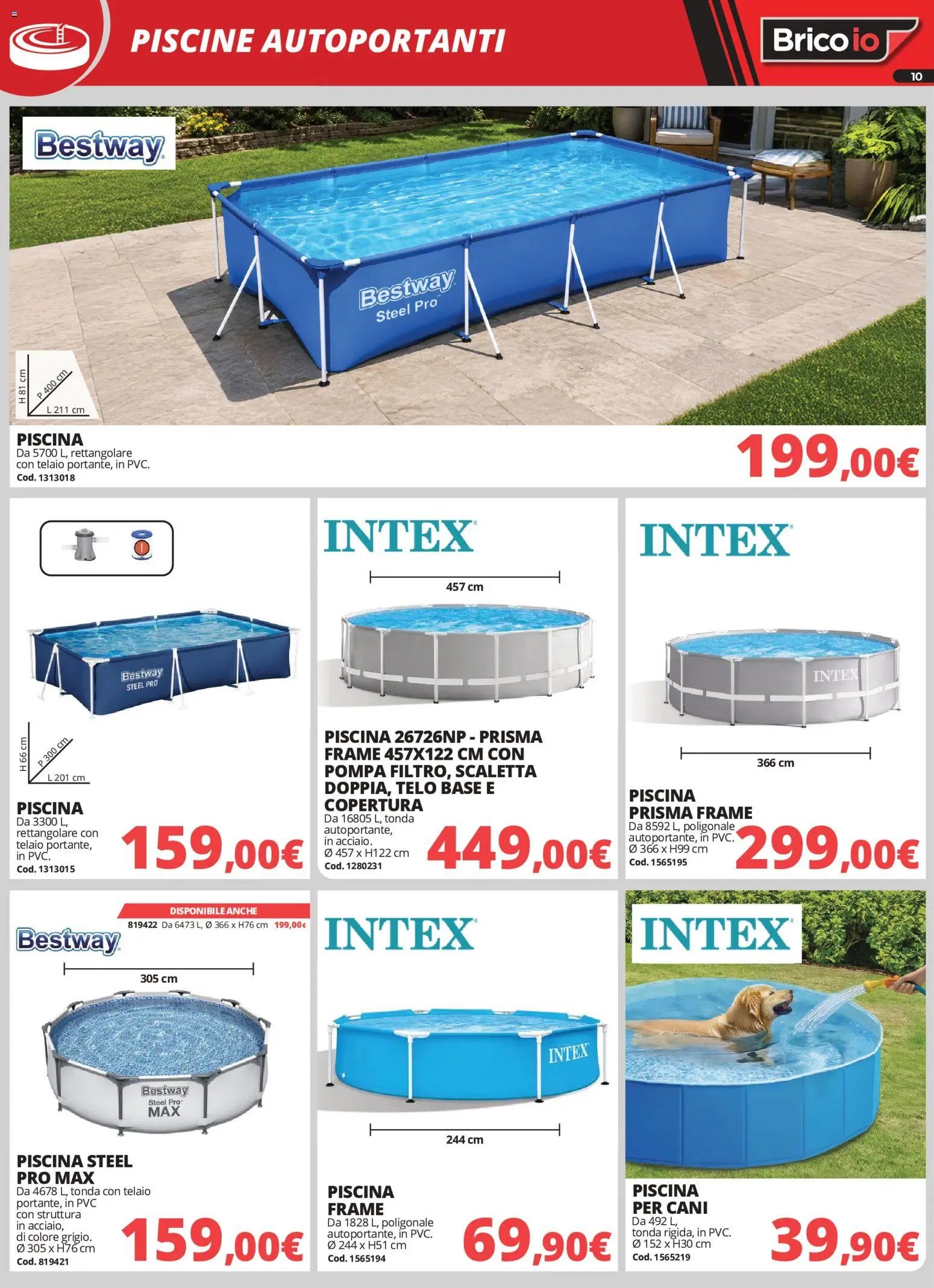 Brico io volantino Piscine