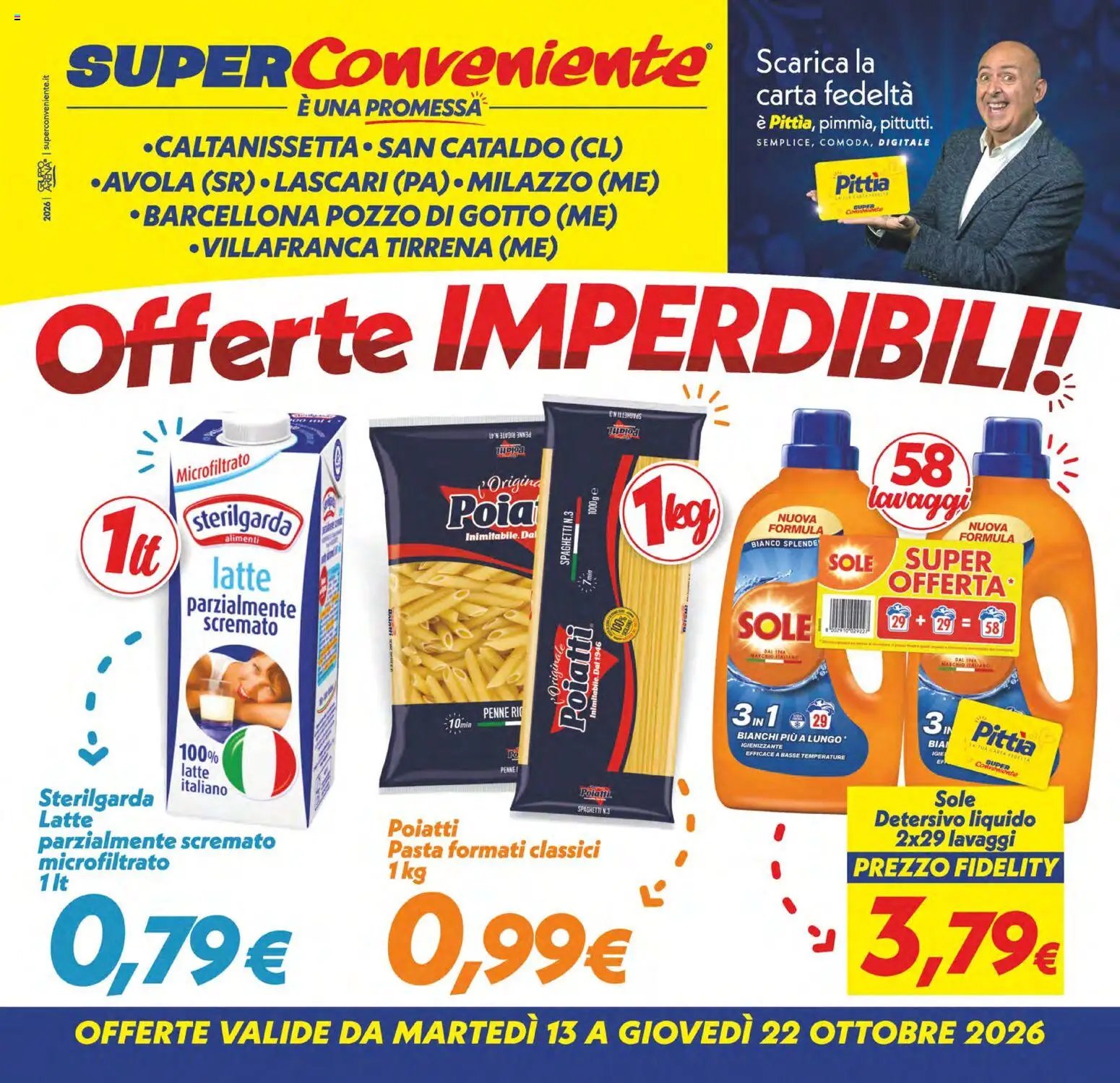 SuperConveniente volantino Caltanissetta, San Cataldo, Avola, Lascari, Milazzo, Barcellona