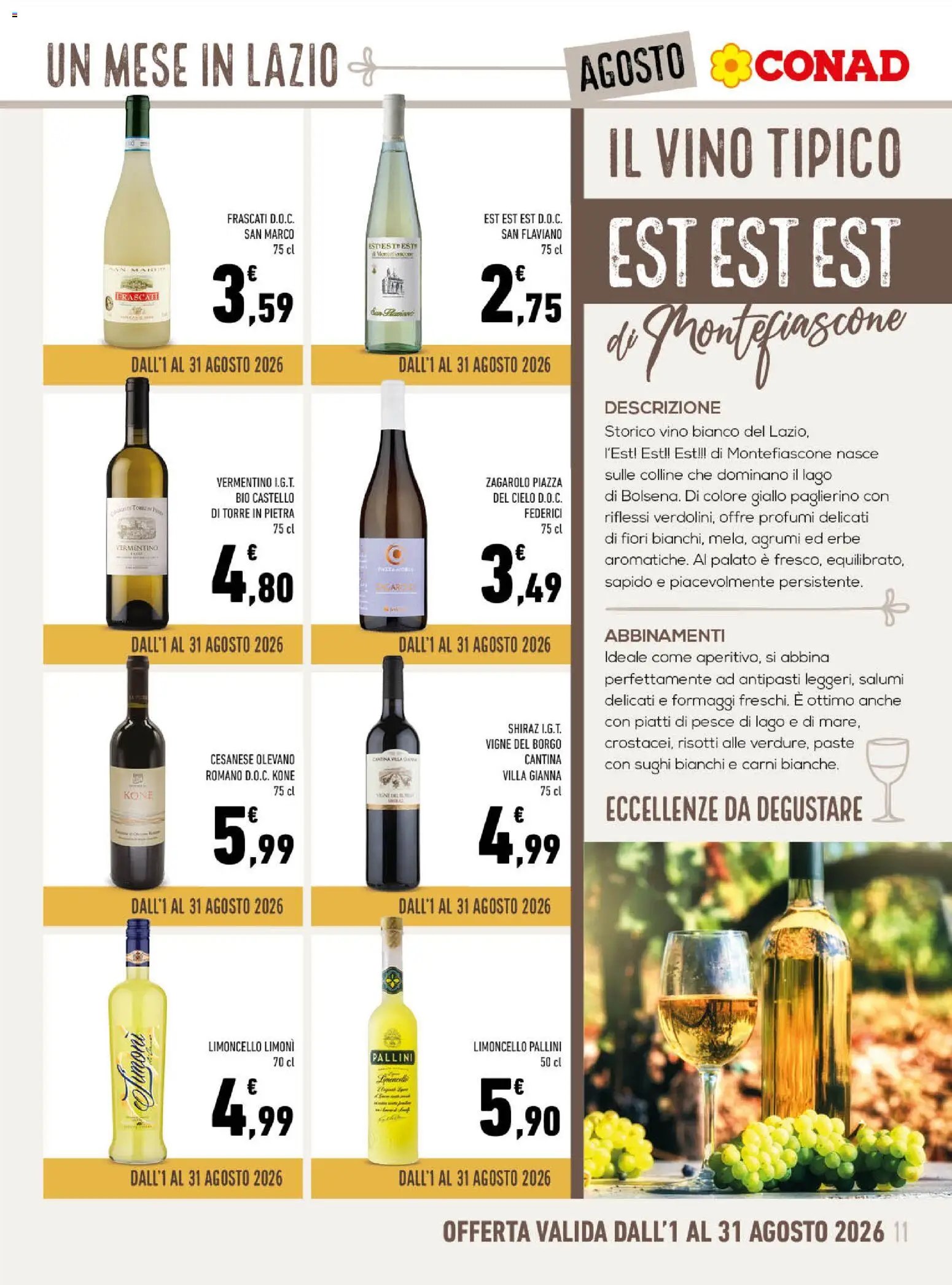 Spazio Conad volantino Un Mese in Lazio