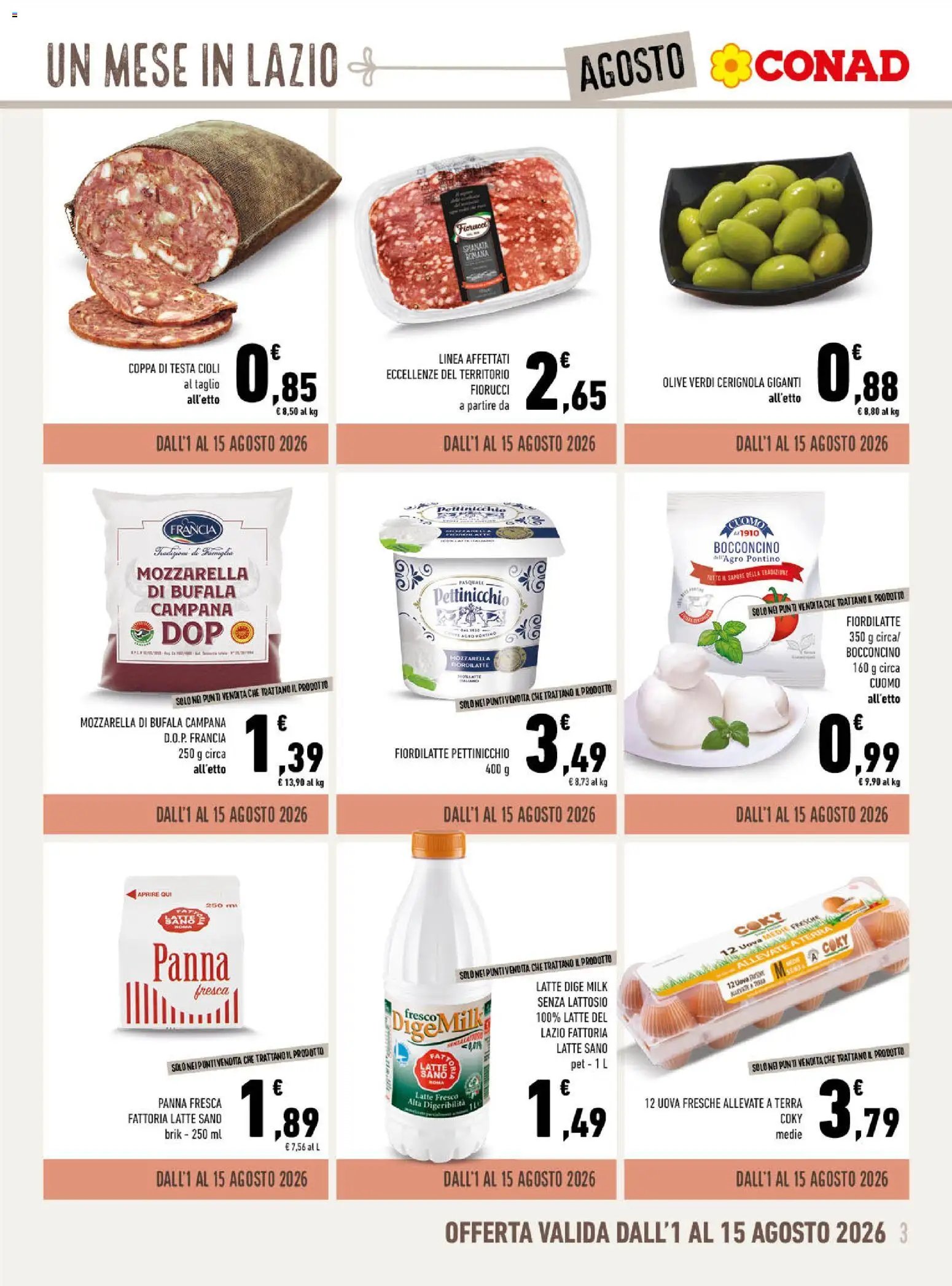 Spazio Conad volantino Un Mese in Lazio