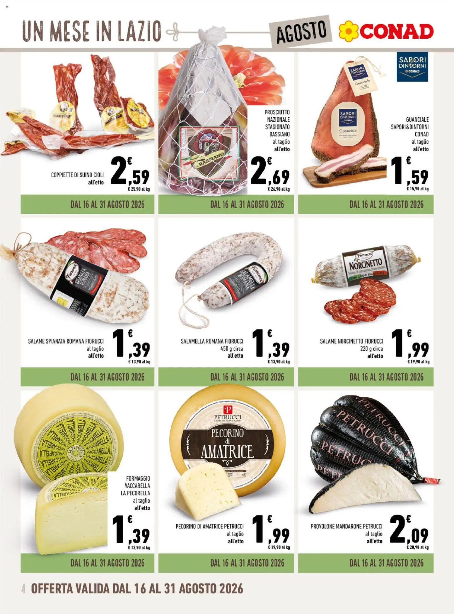 Spazio Conad volantino Un Mese in Lazio