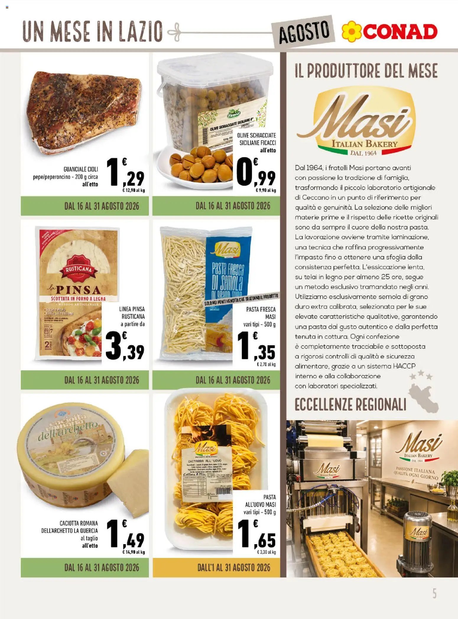 Spazio Conad volantino Un Mese in Lazio