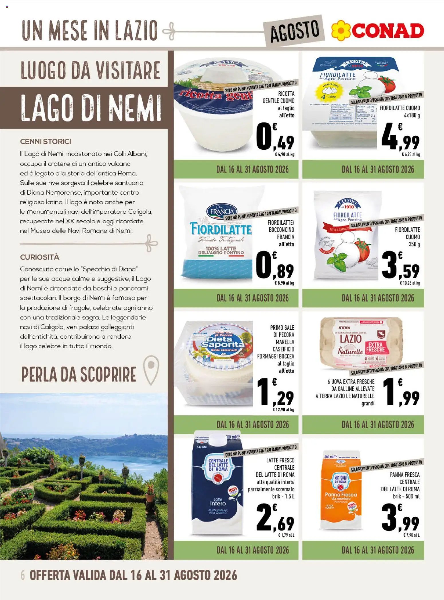Spazio Conad volantino Un Mese in Lazio