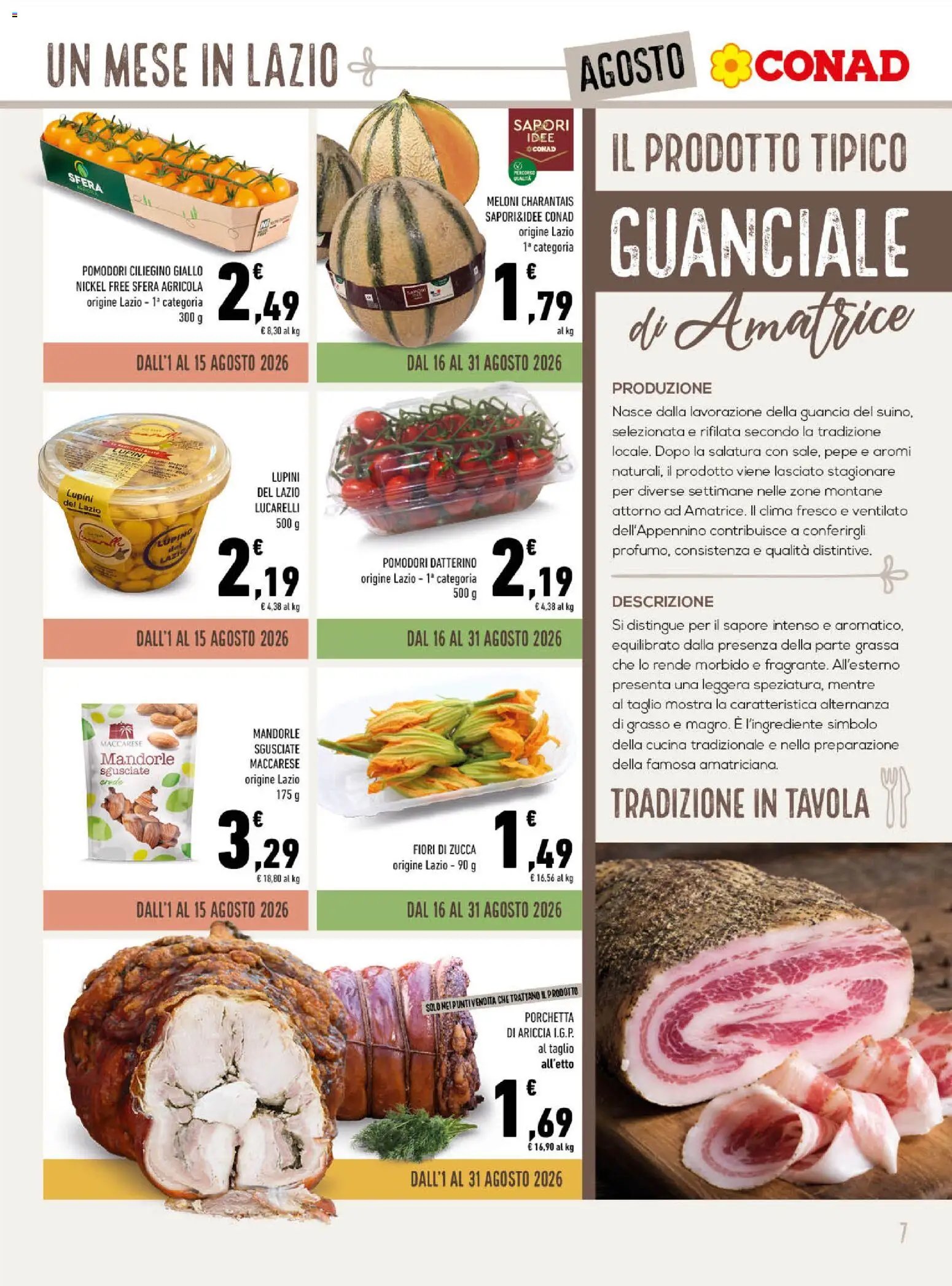 Spazio Conad volantino Un Mese in Lazio