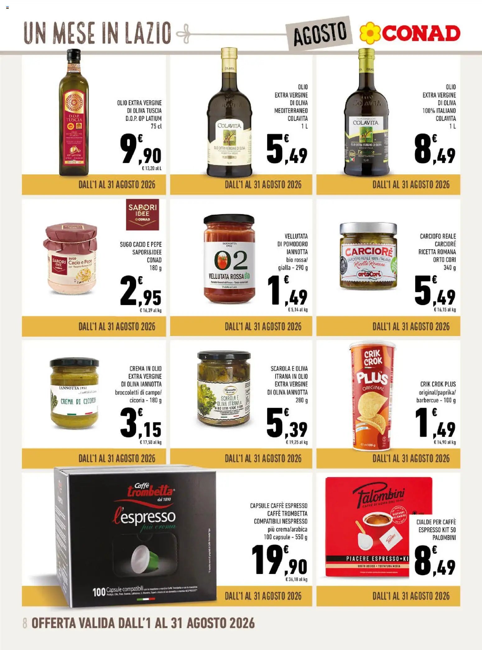 Spazio Conad volantino Un Mese in Lazio