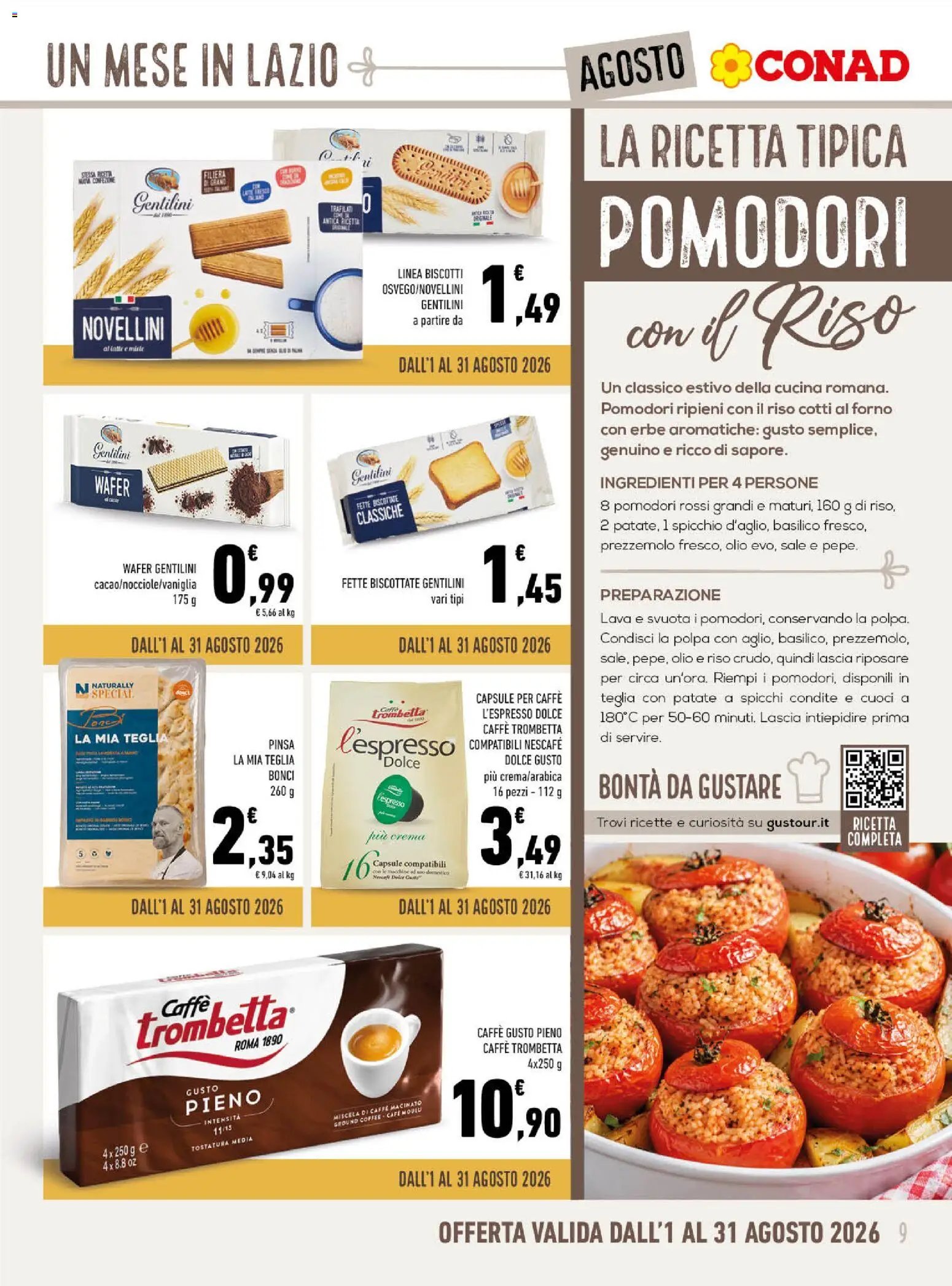 Spazio Conad volantino Un Mese in Lazio