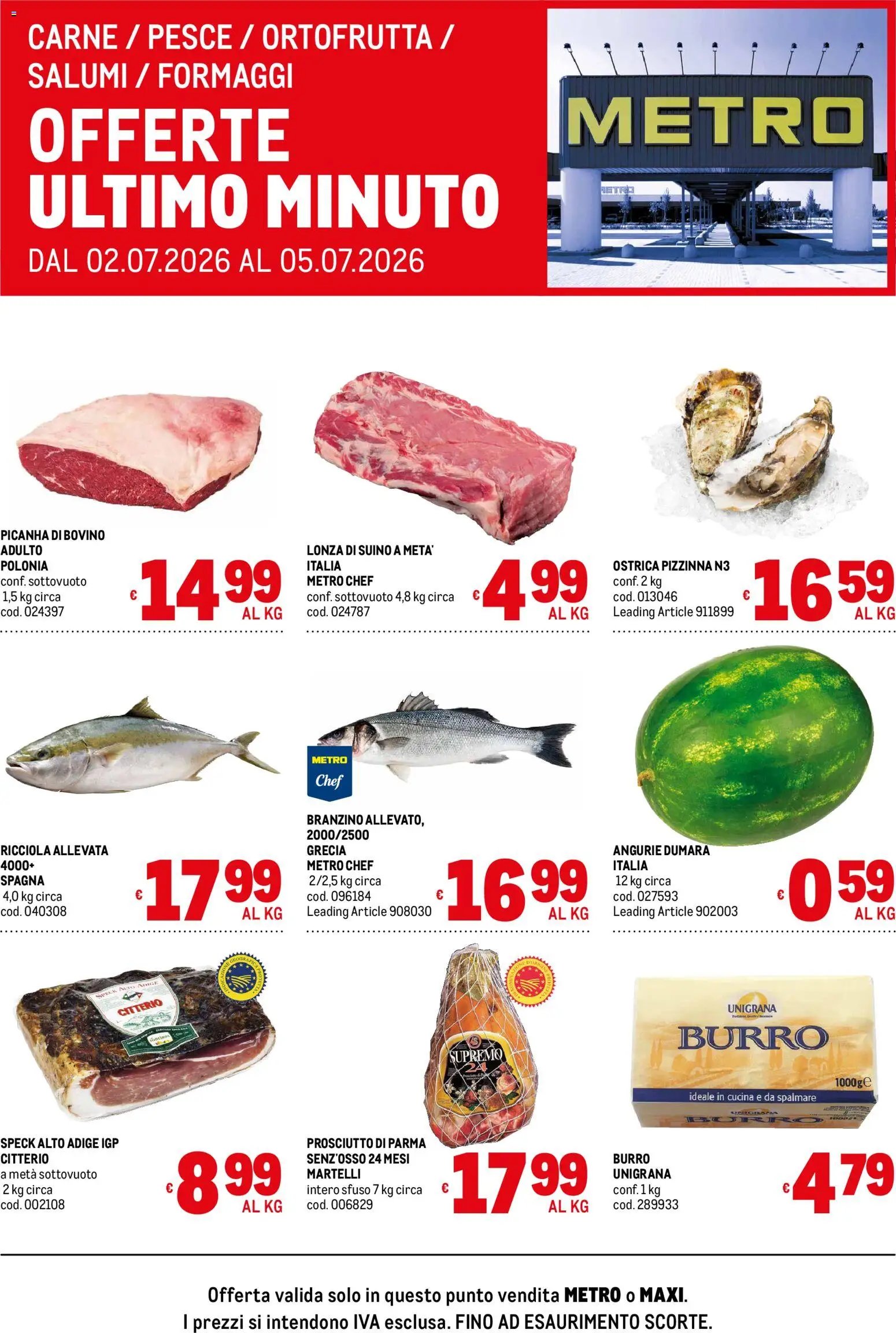 Metro volantino Offerte freschissimi