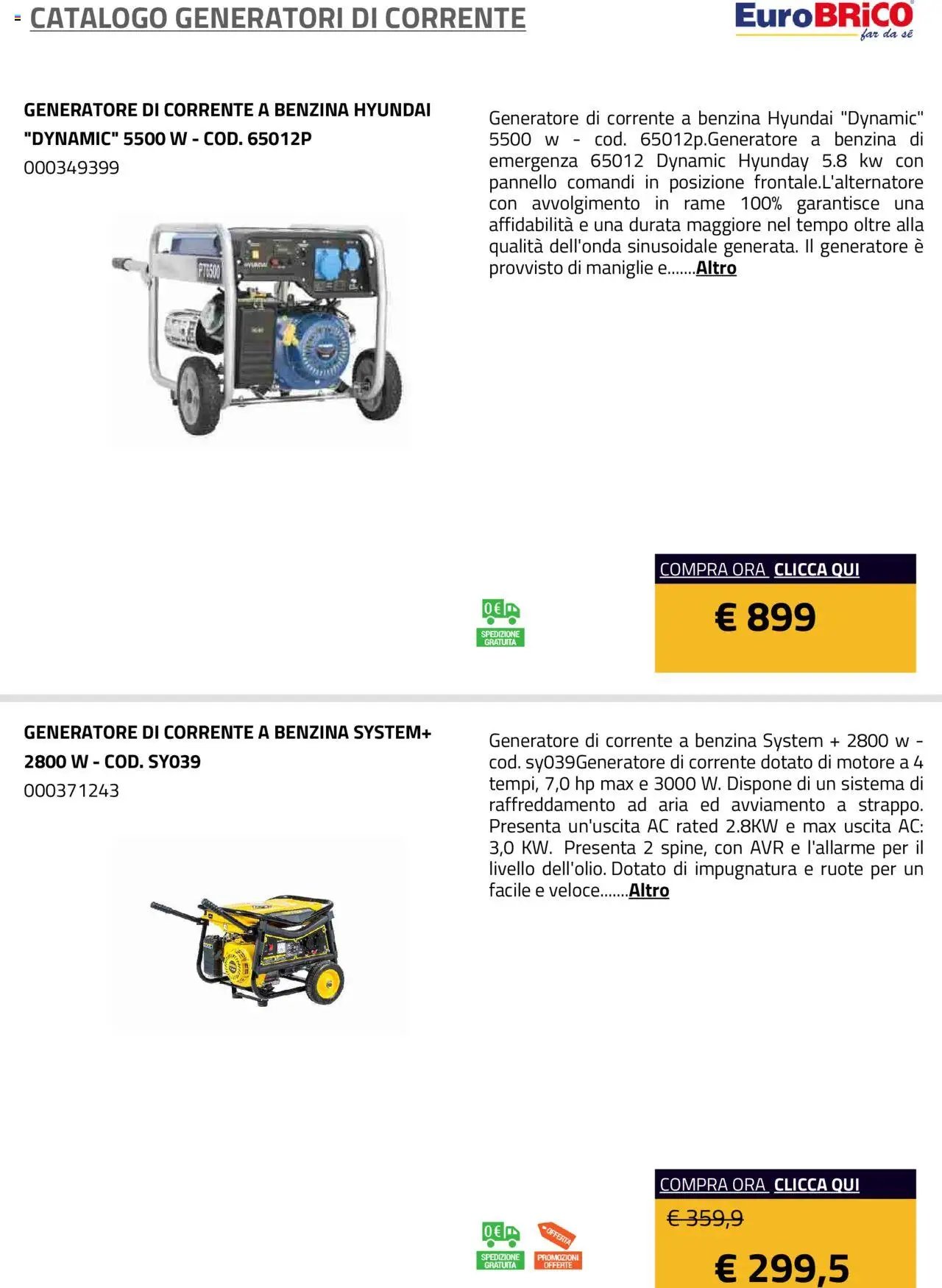 Eurobrico Generatori catalogo