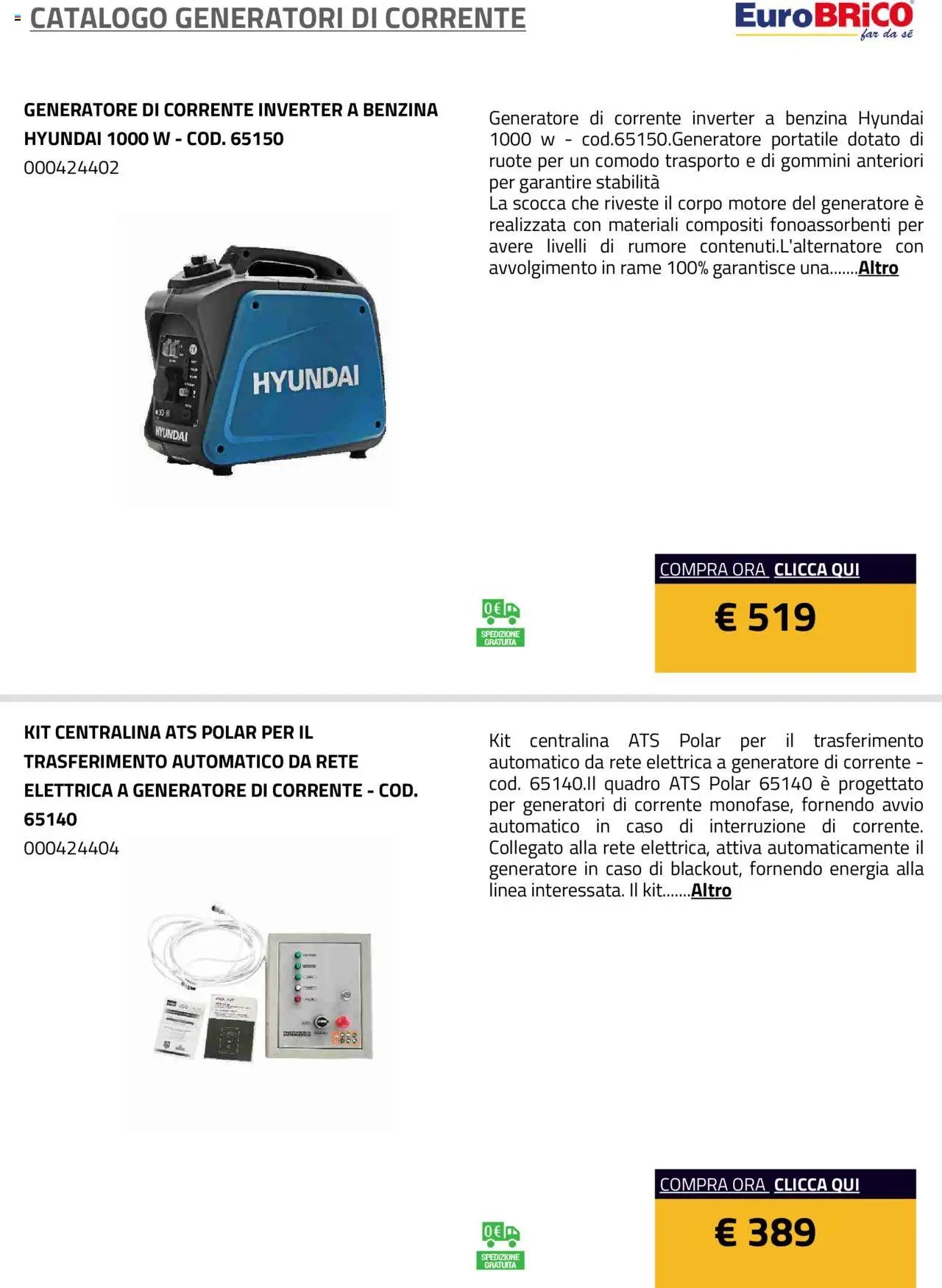 Eurobrico Generatori catalogo