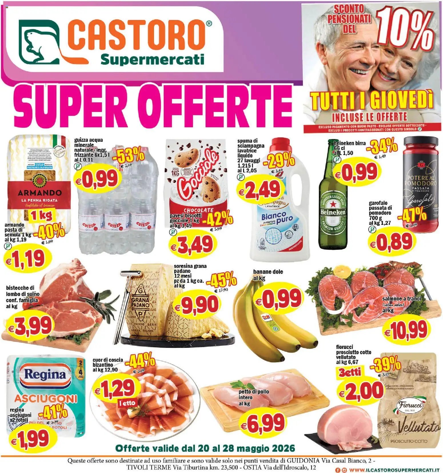 Il Castoro volantino Guidonia, Ostia, Tivoli