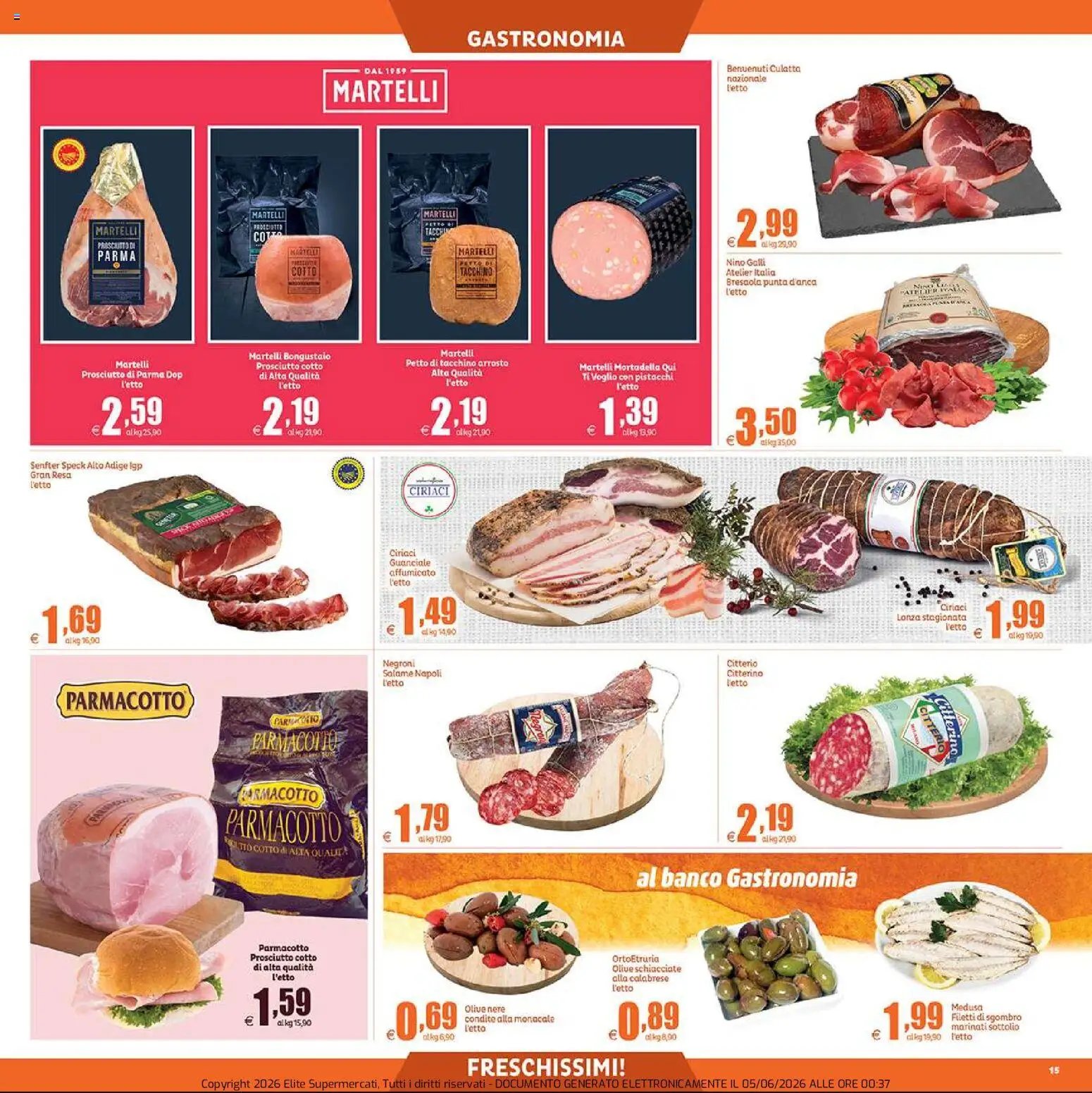 Elite Supermercati volantino Perugia, Ascoli Piceno