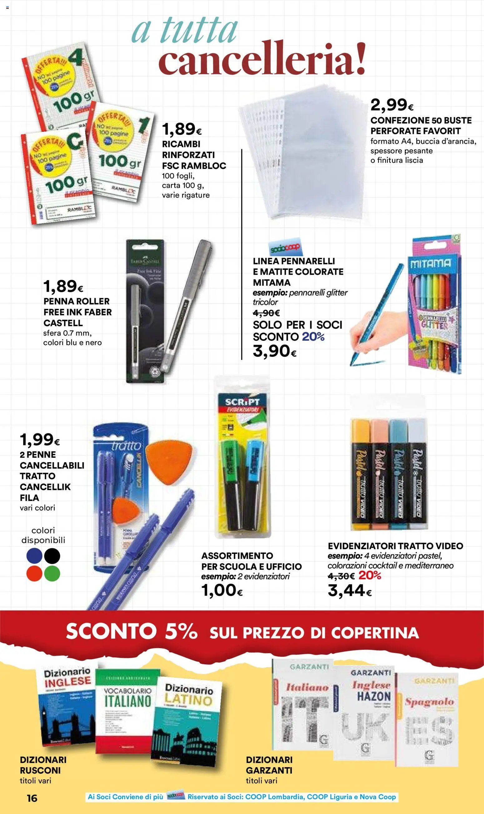 Ipercoop volantino Scuola Lombardia