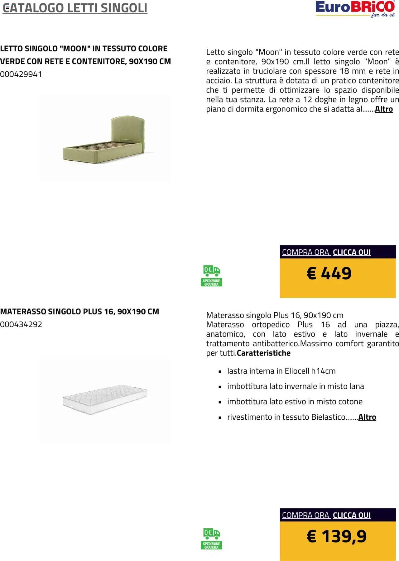 Eurobrico Letti Singoli catalogo