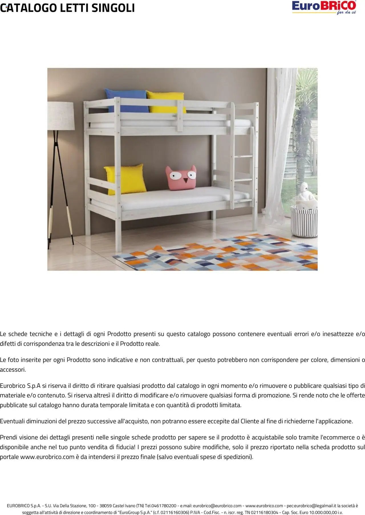 Eurobrico Letti Singoli catalogo
