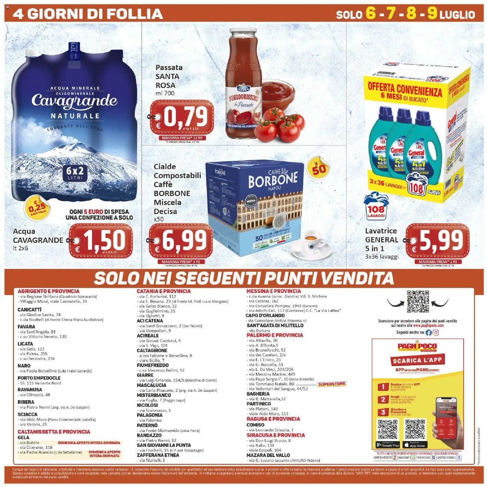 Paghi Poco volantino