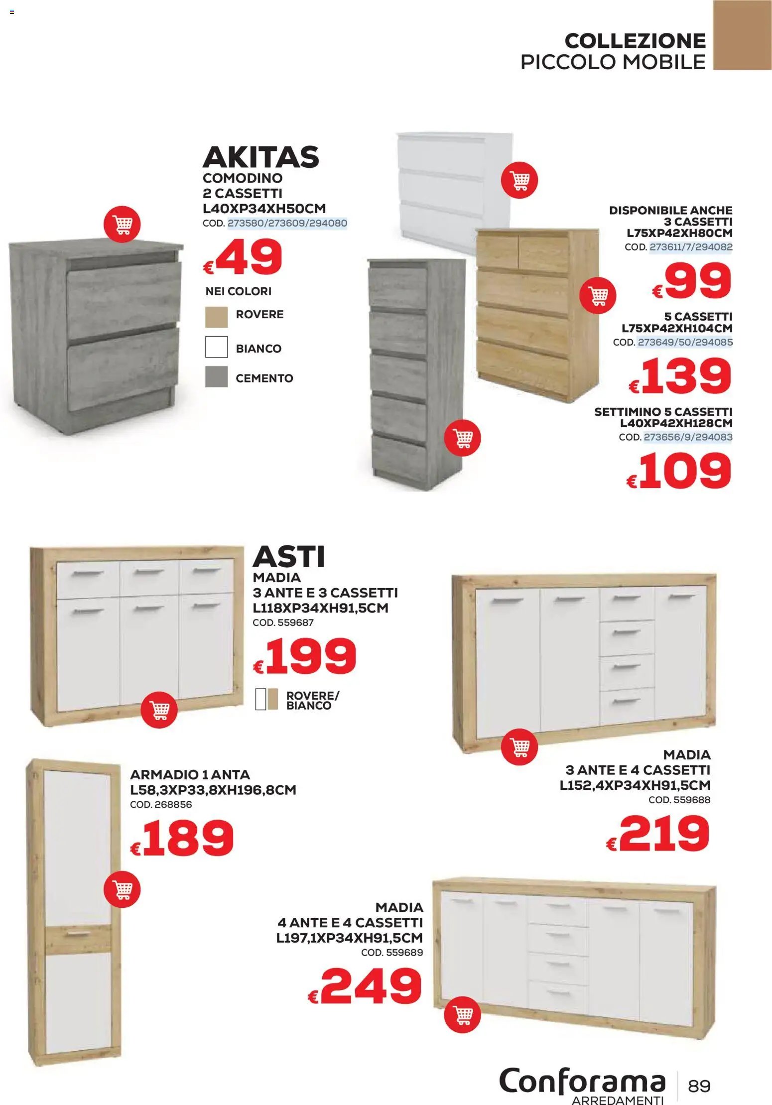Conforama volantino Arredo