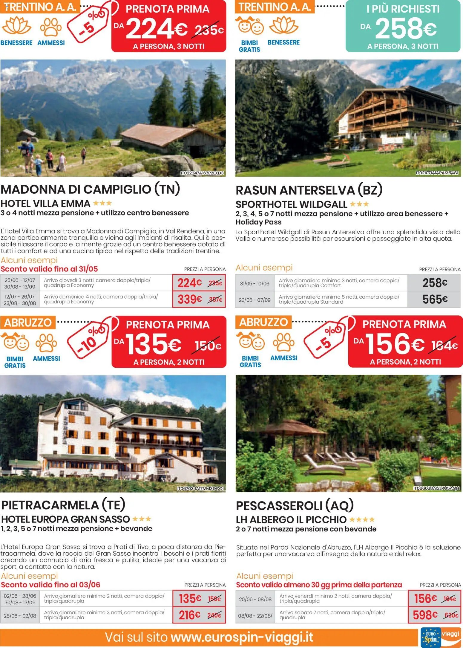 Eurospin volantino Viaggi Sud