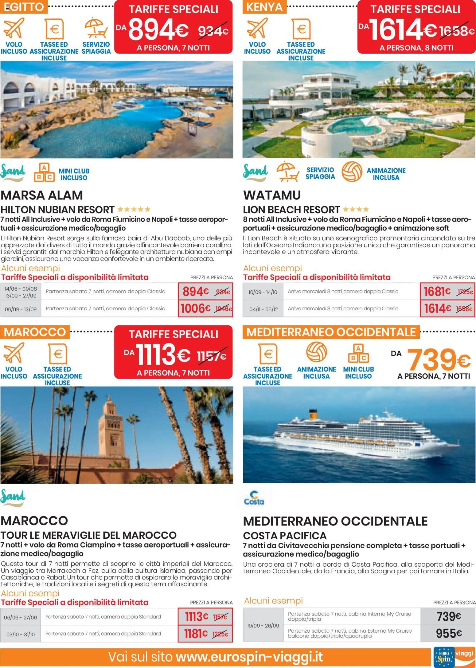 Eurospin volantino Viaggi Sud