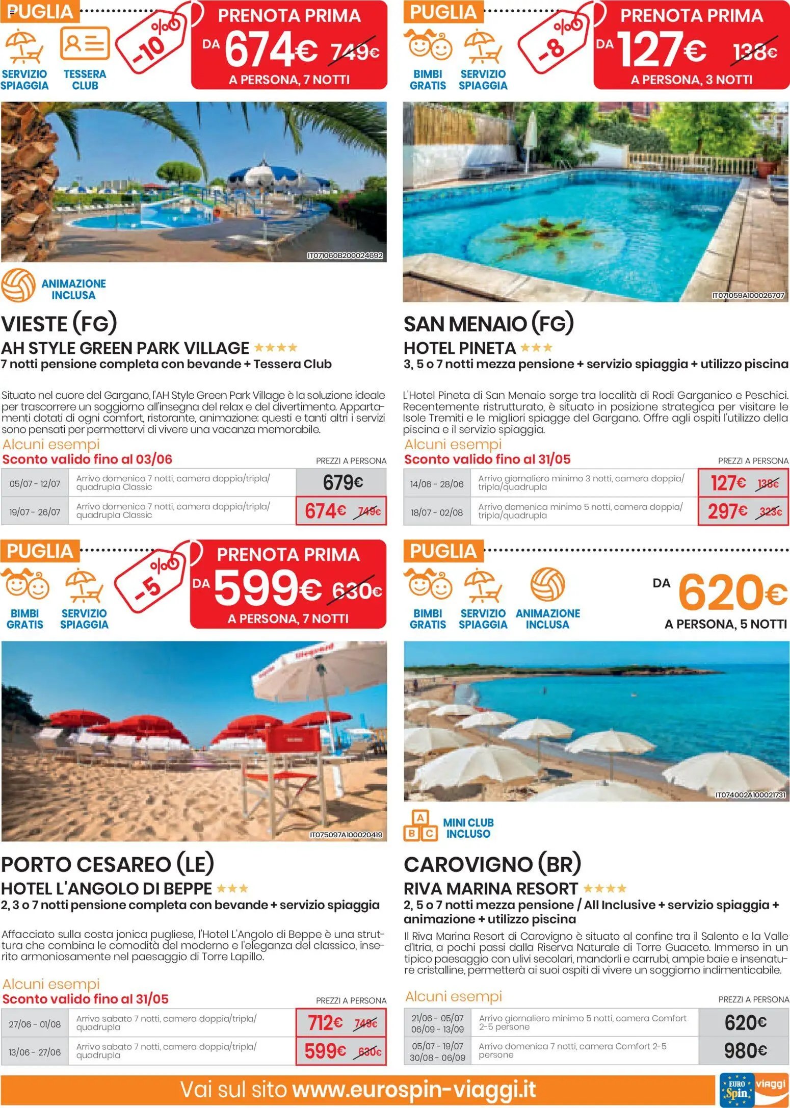 Eurospin volantino Viaggi Sud