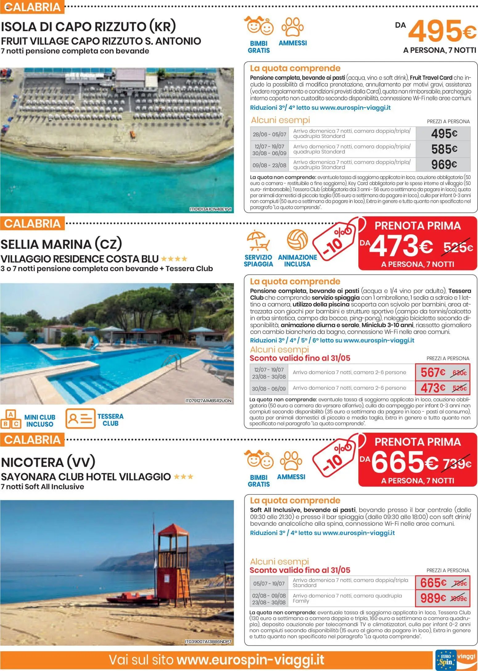 Eurospin volantino Viaggi Sud